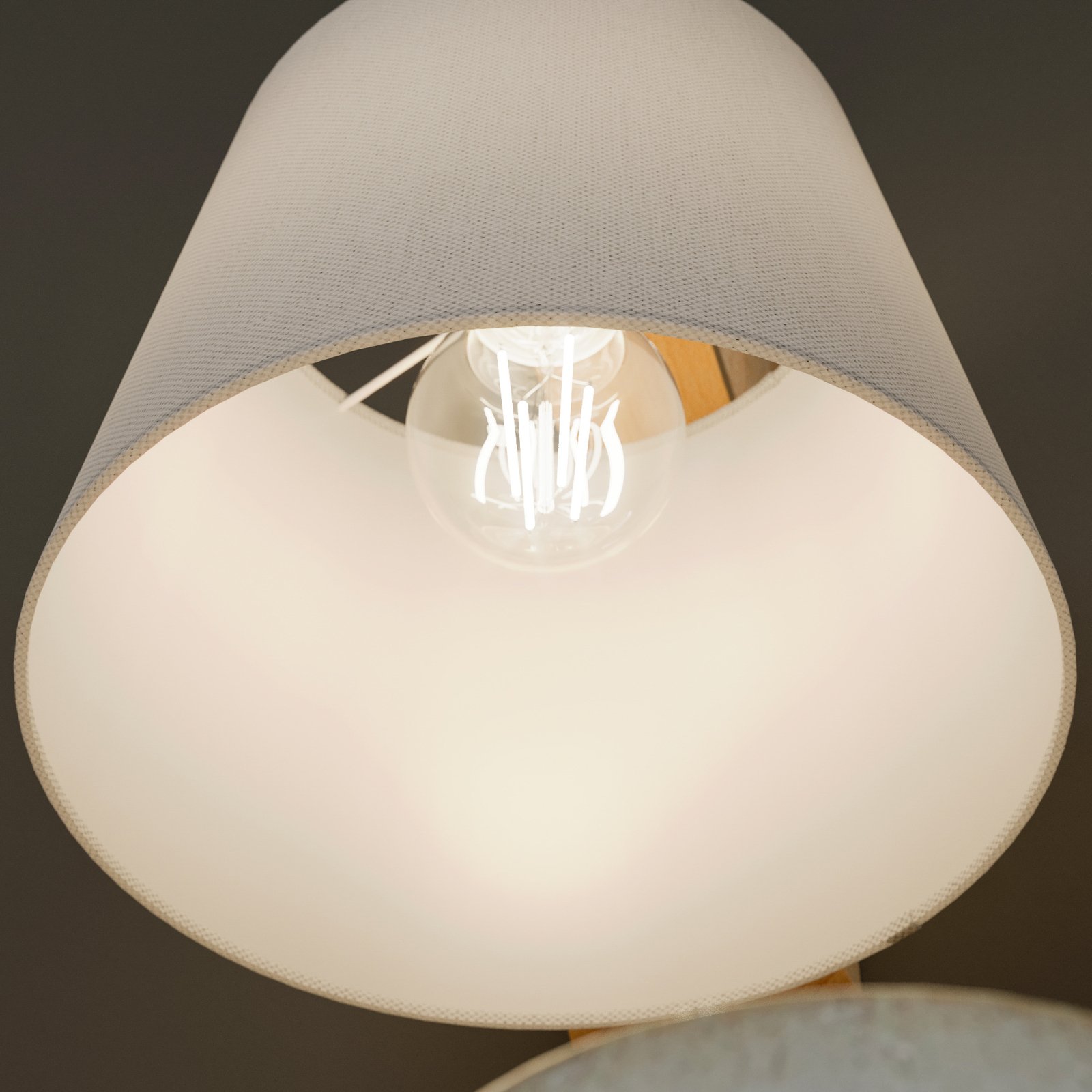 Sweden Applique Murale Blanc/Chêne rustique - Euluna