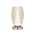 LED-Tischleuchte Cyclone, chromfarben, Glas, 20,5 cm hoch