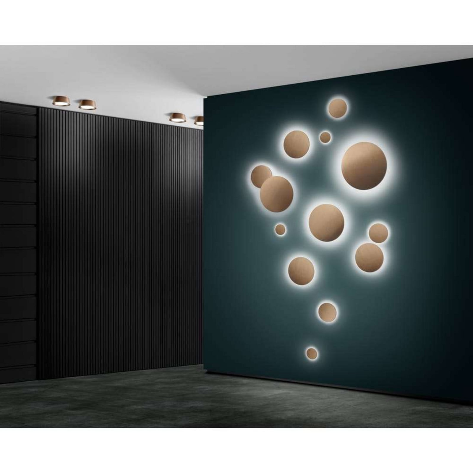 Soho W5 væglampe, Ø 50 cm, IP54, CCT, bronze LIGHT-POINT - Altan - Aluminium