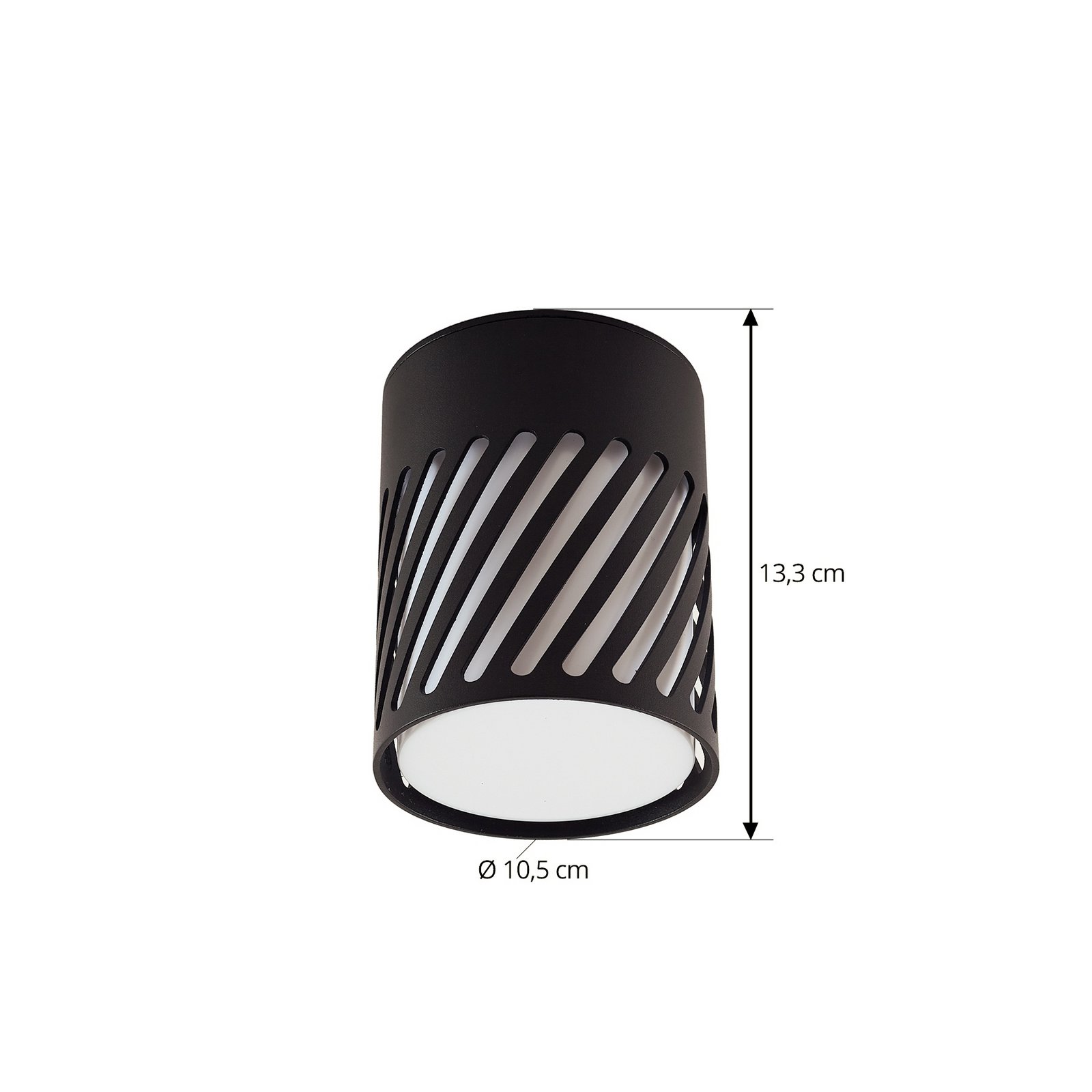 Lurinda udendørs loftlampe, sort, aluminium, 10,5 cm - Lindby Lurinda udendørs loftlampe, sort, aluminium, 10,5 cm - Lindby