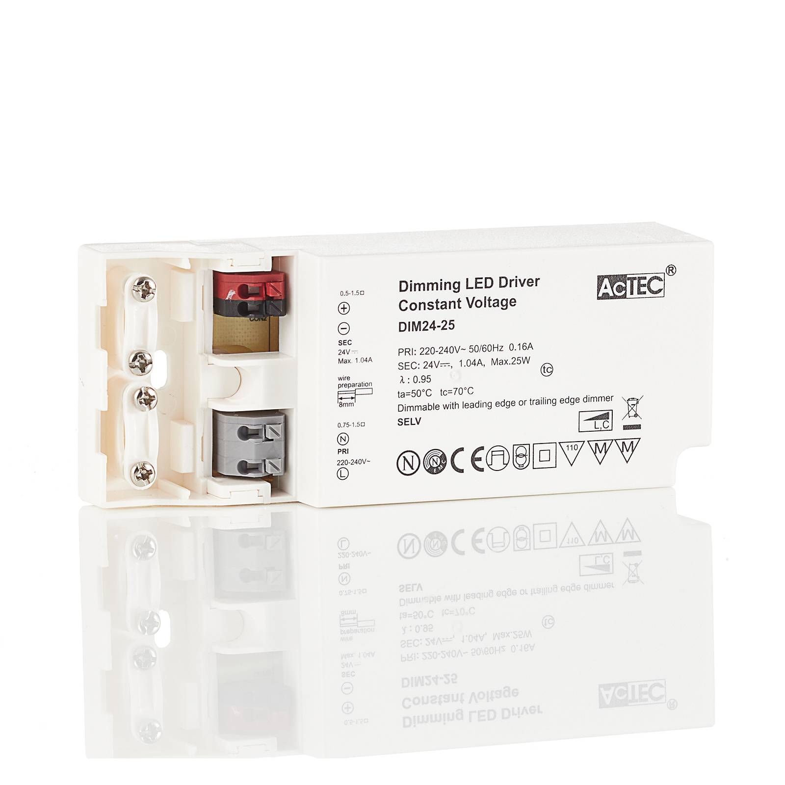 Image of AcTEC DIM driver LED CV 24 V, 25 W, dimmable 4251911721553