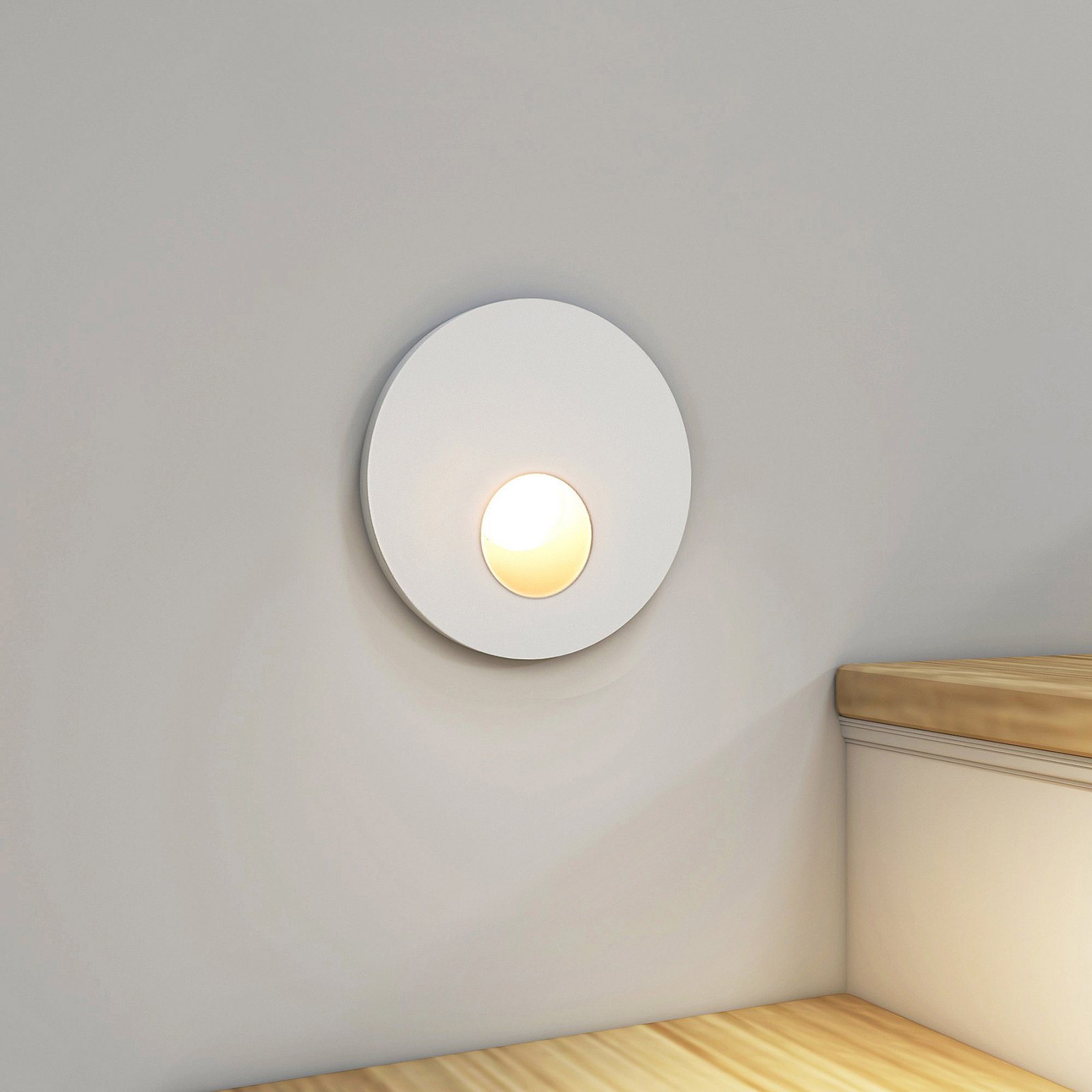 Arcchio Vexi LED-inbyggnadslampa CCT vit Ø 7,5 cm