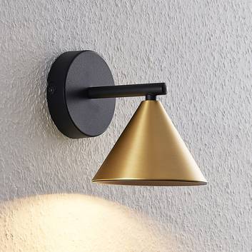Lucande Kartio wall light, 1-bulb, brass