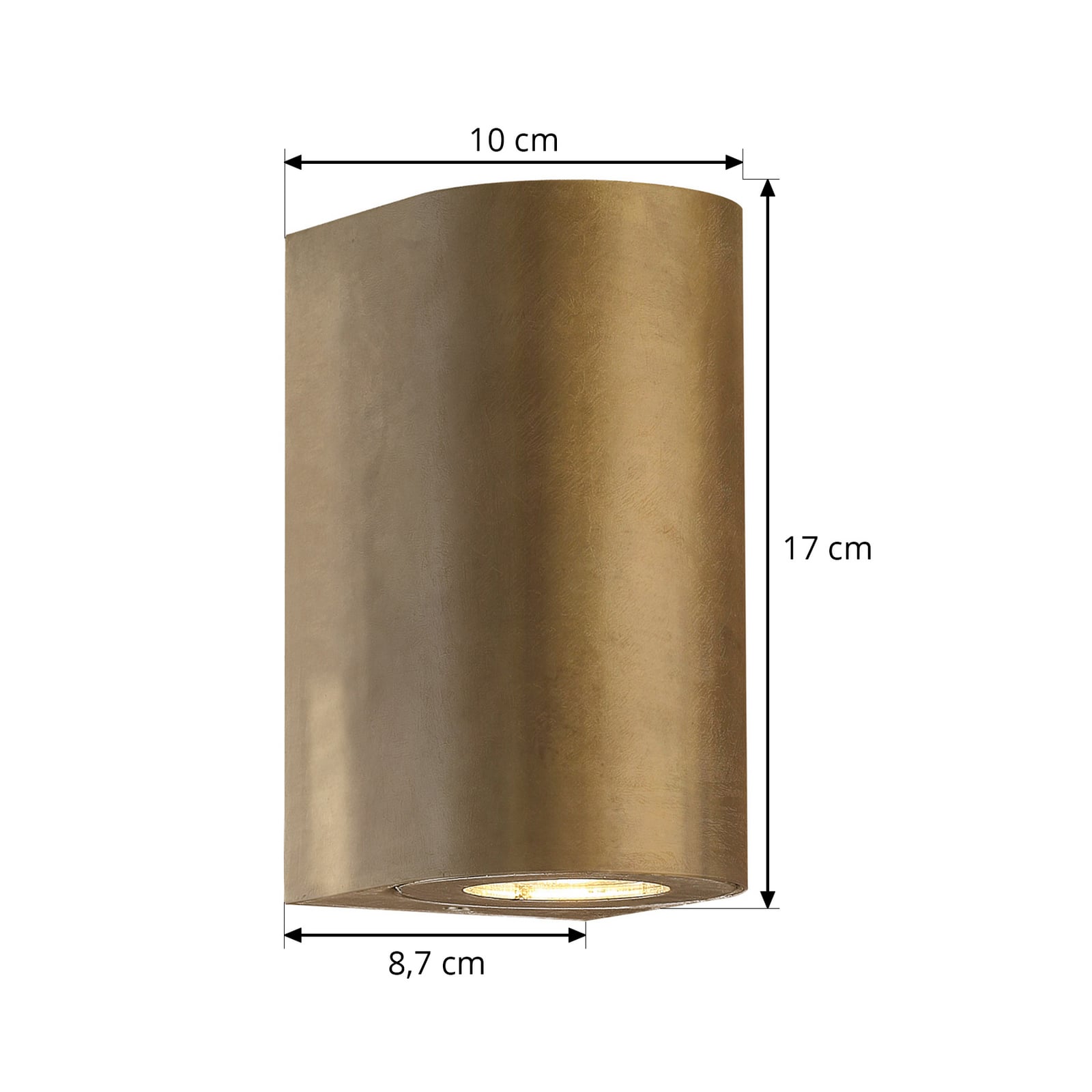 Canto Maxi 2 Wall Light Brass - Nordlux