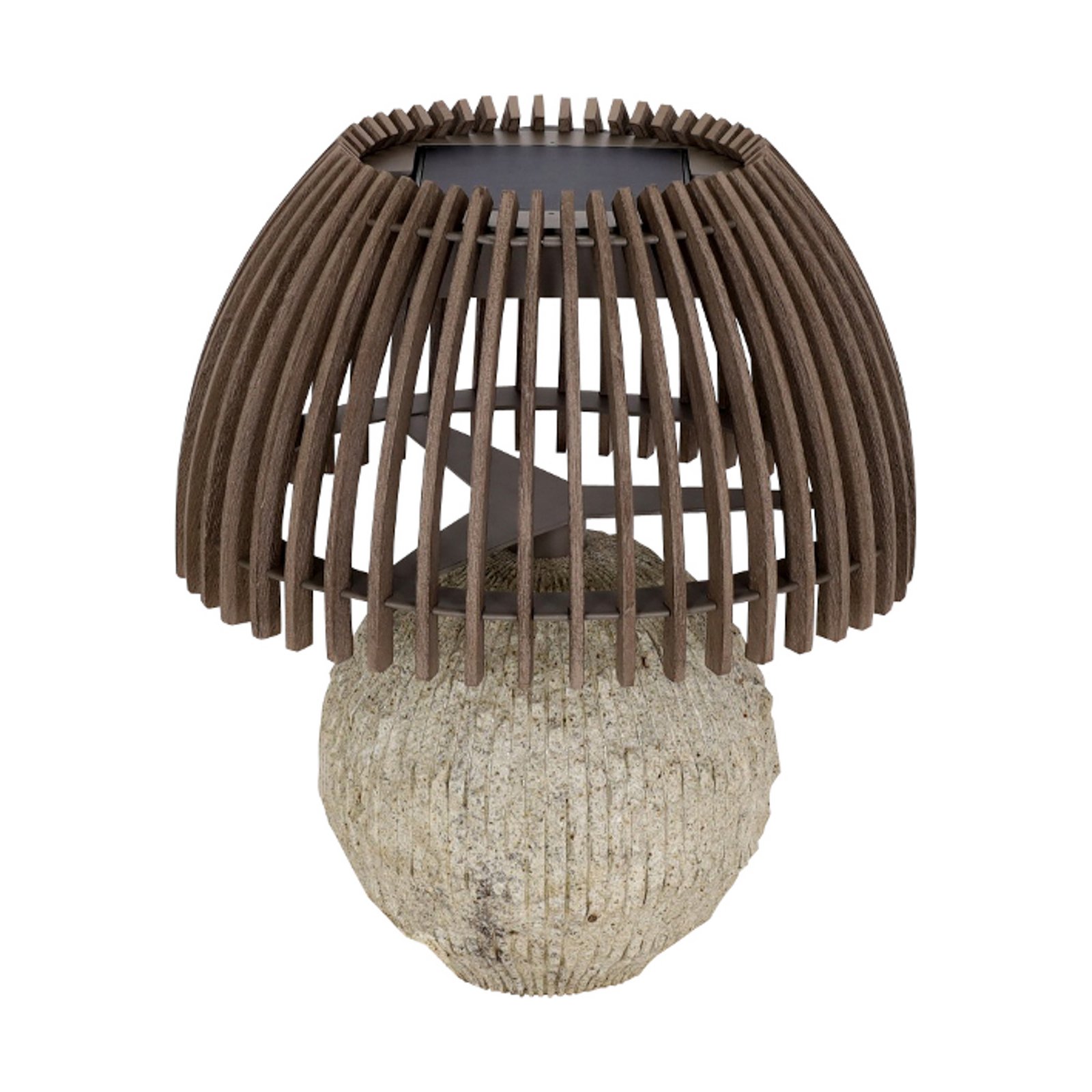 Les Jardins LED tafellamp Alba, grijs/beige, hoogte 41 cm