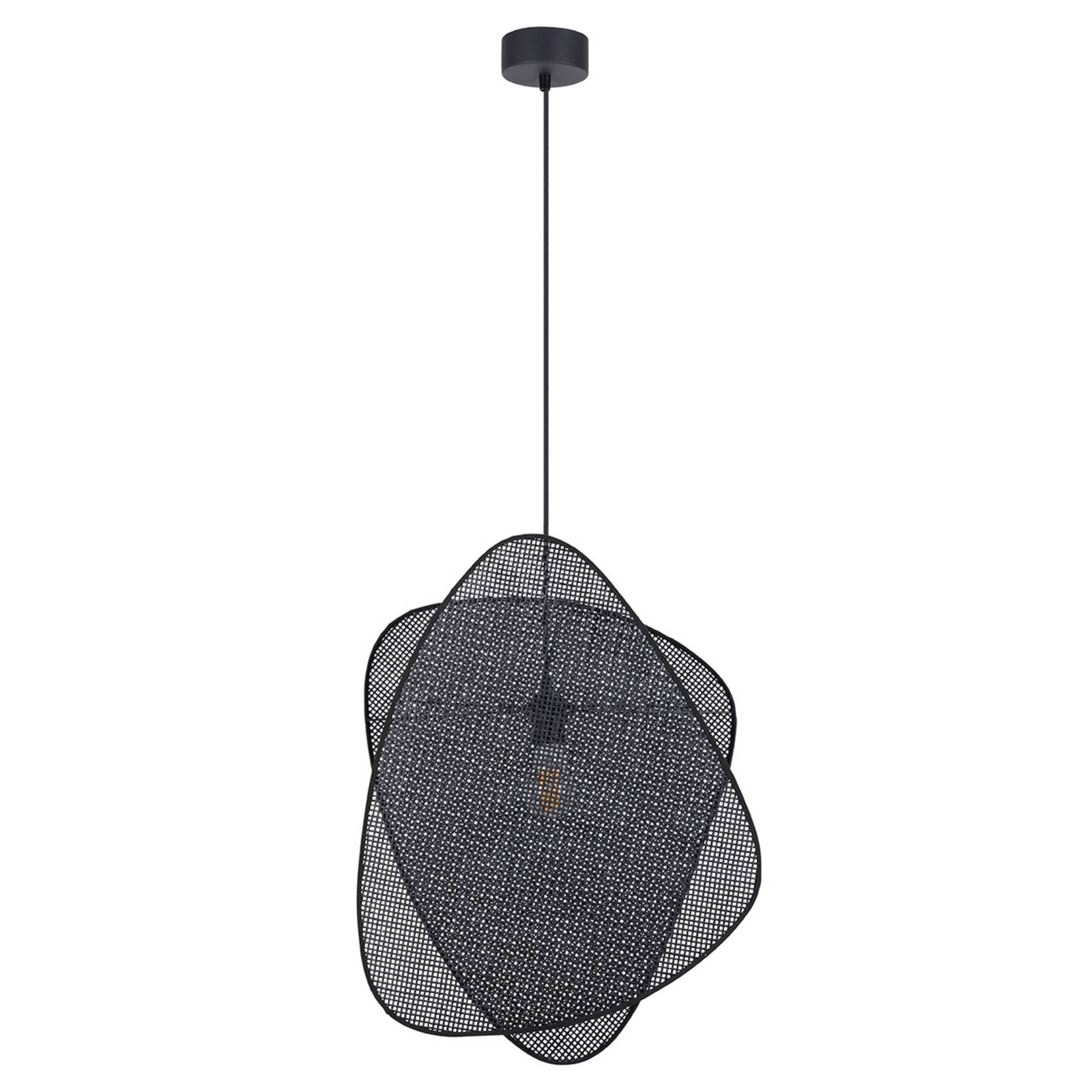 MARKET SET lampa wisząca Screen S, 58 cm, czarny, rattan