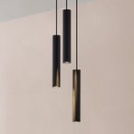 Lindby pendant light Joffrey, Ø 24 cm, black, 3-bulb, GU10