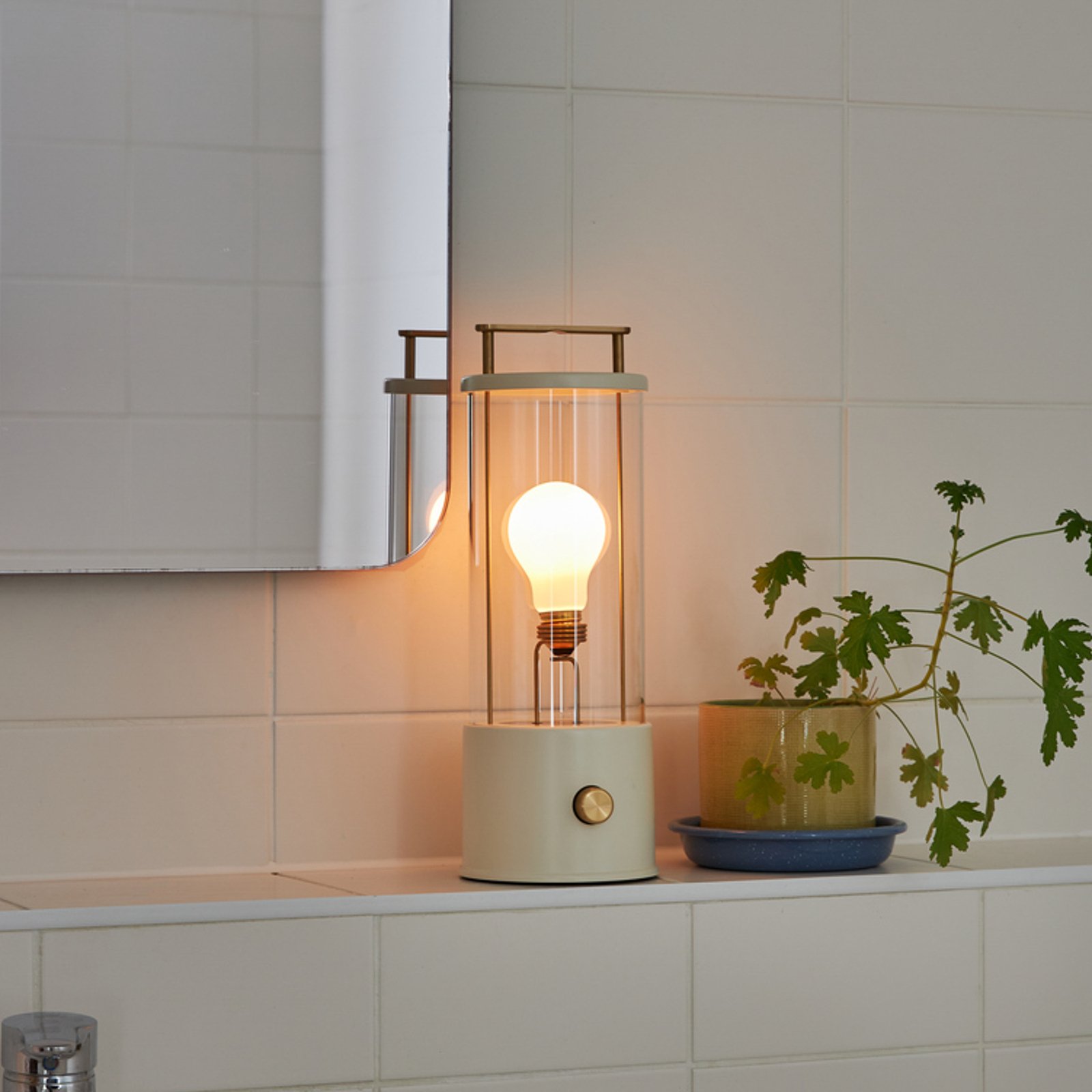Tala bordlampe Muse Bærbar, oppladbart batteri, LED-lampe E27, hvit