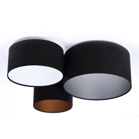 Deckenleuchte 080, schwarz+tricolor