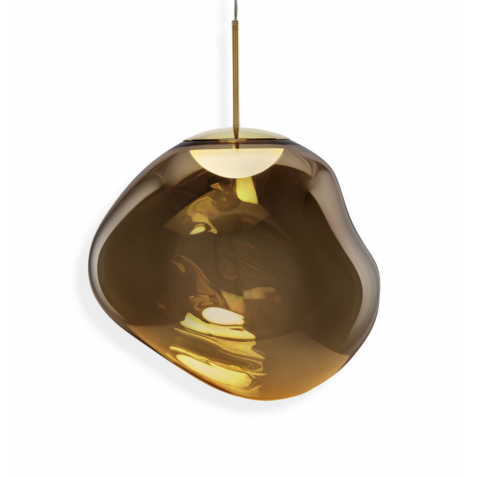 Tom Dixon LED obesna svetilka Melt, Ø 50 cm, bronasta
