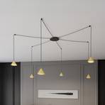 Suspension Elit Spider, 6 lampes, doré, métal