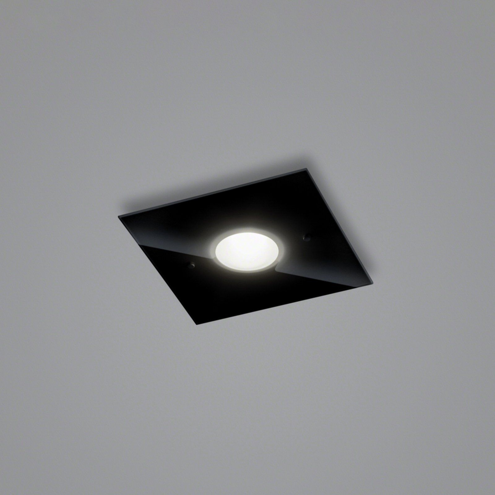 Helestra Nomi LED stropní světlo 23x23cm dim černá