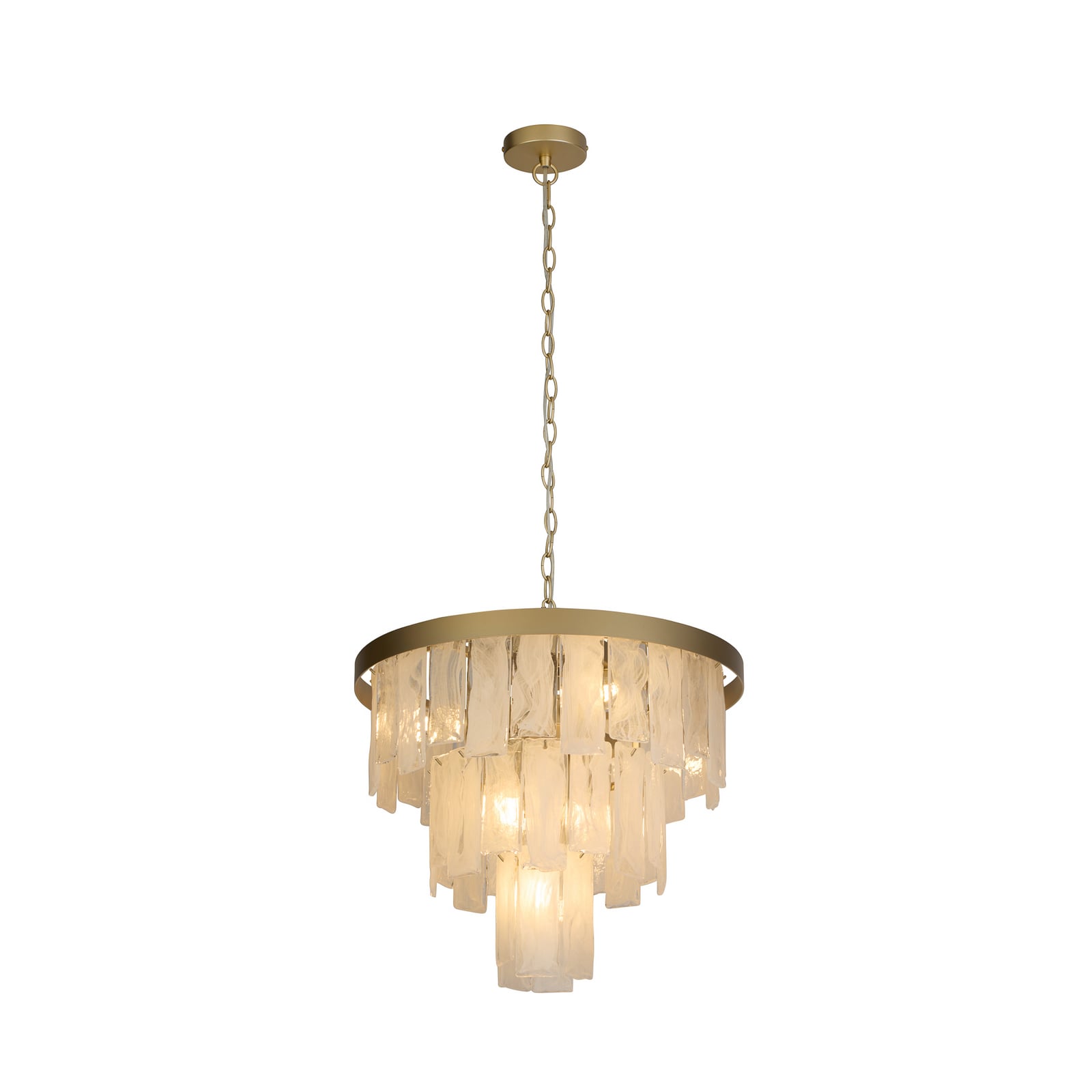 Hängeleuchte Formalux, goldfarben, Glas, 6-flammig, E14