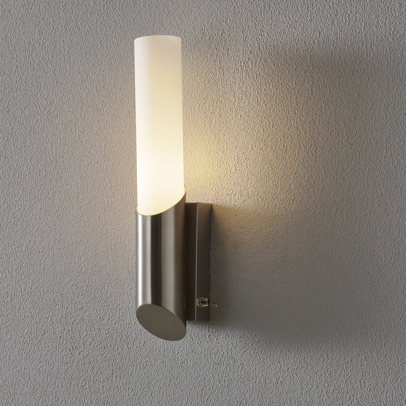 Brilonger Modern Hagen bathroom light with switch, for Bathroom, metal, glass, E14, 40 W, energy efficiency: A++, H: 30 cm