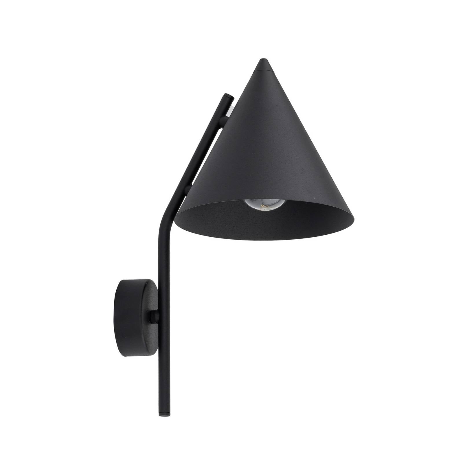 Wandleuchte Cono, 1-flammig, schwarz, E27