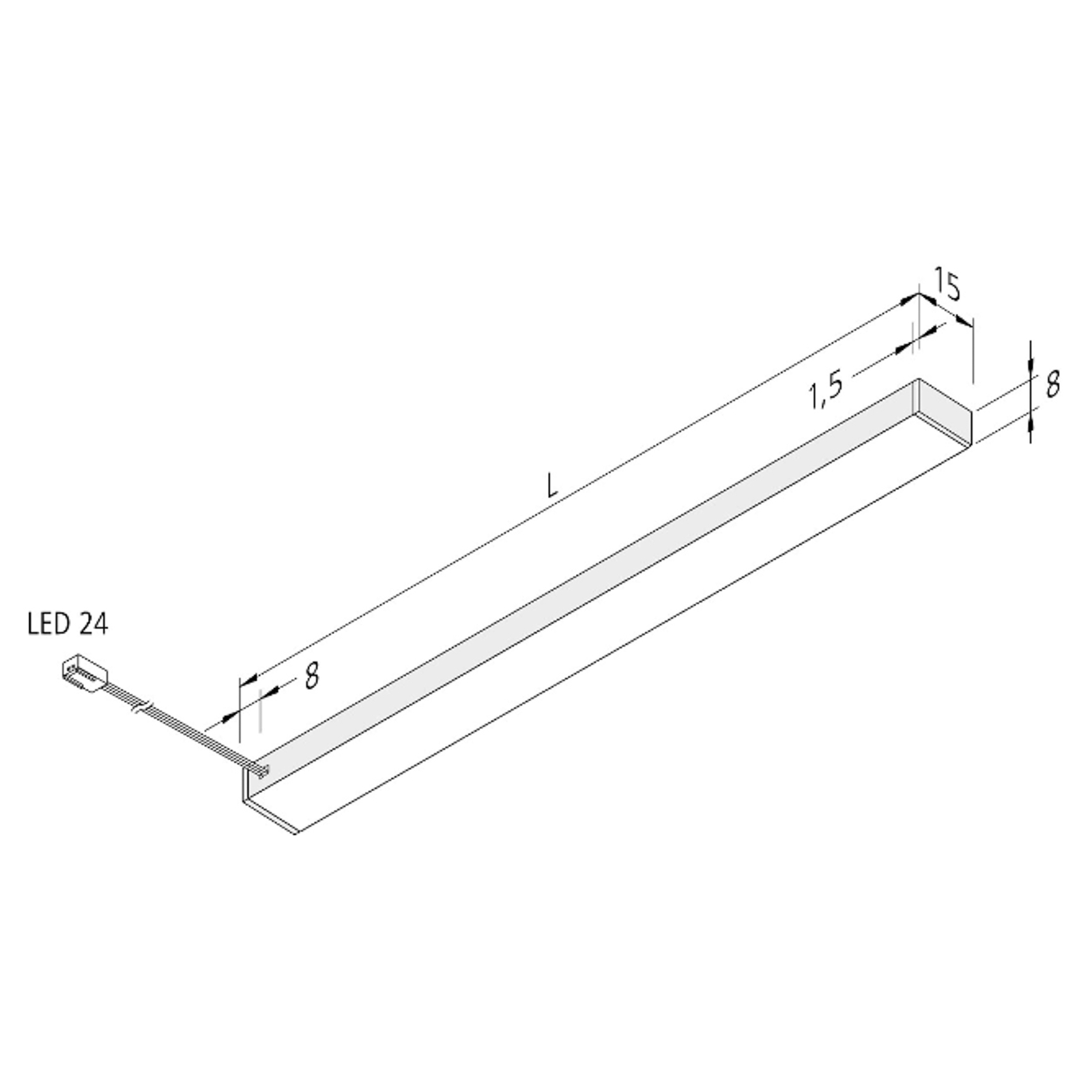 LED under-cabinet light Top-Stick FMK, 3,000K, 90cm