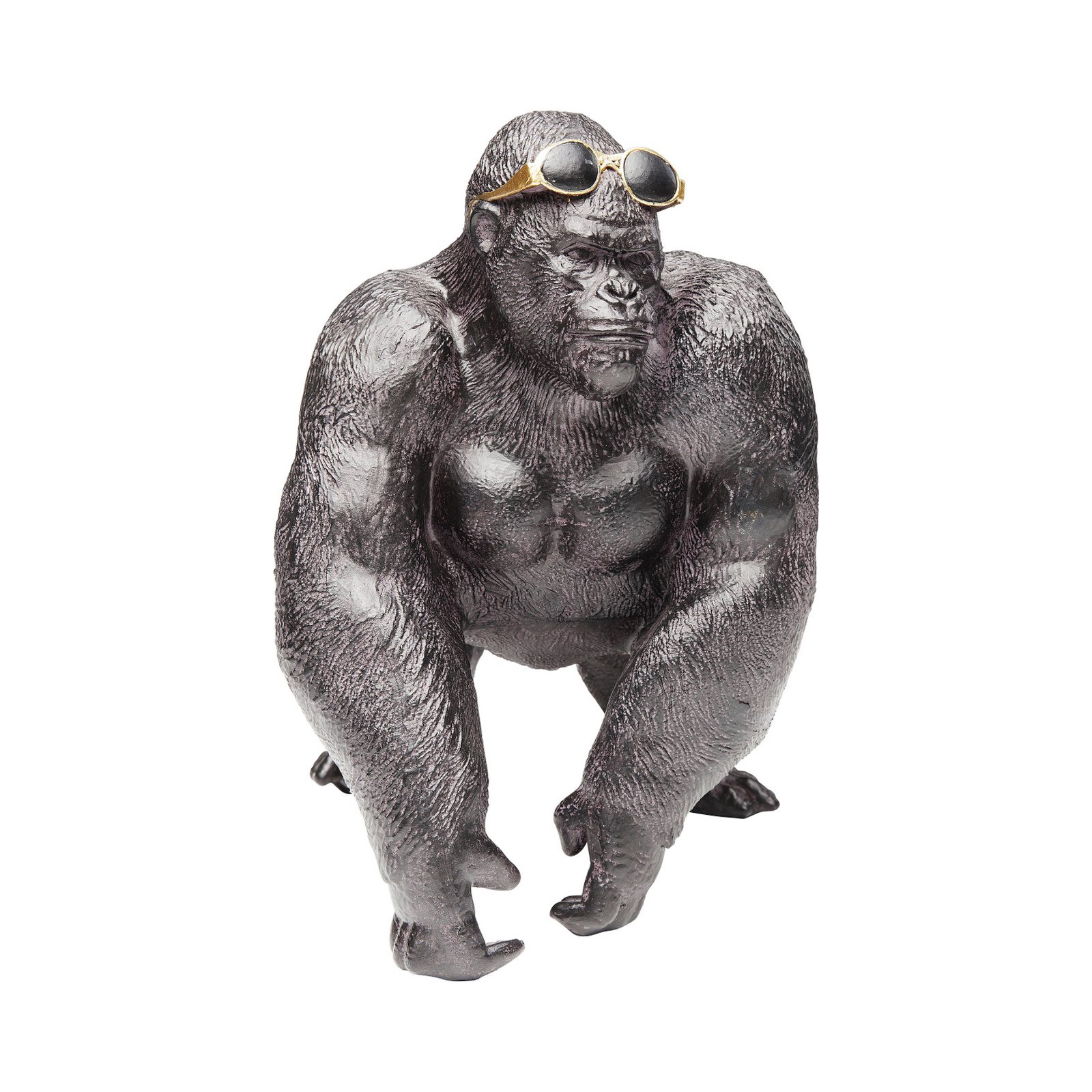 KARE dekorativ figur Monkey Beach, højde 20 cm, sort polyresin