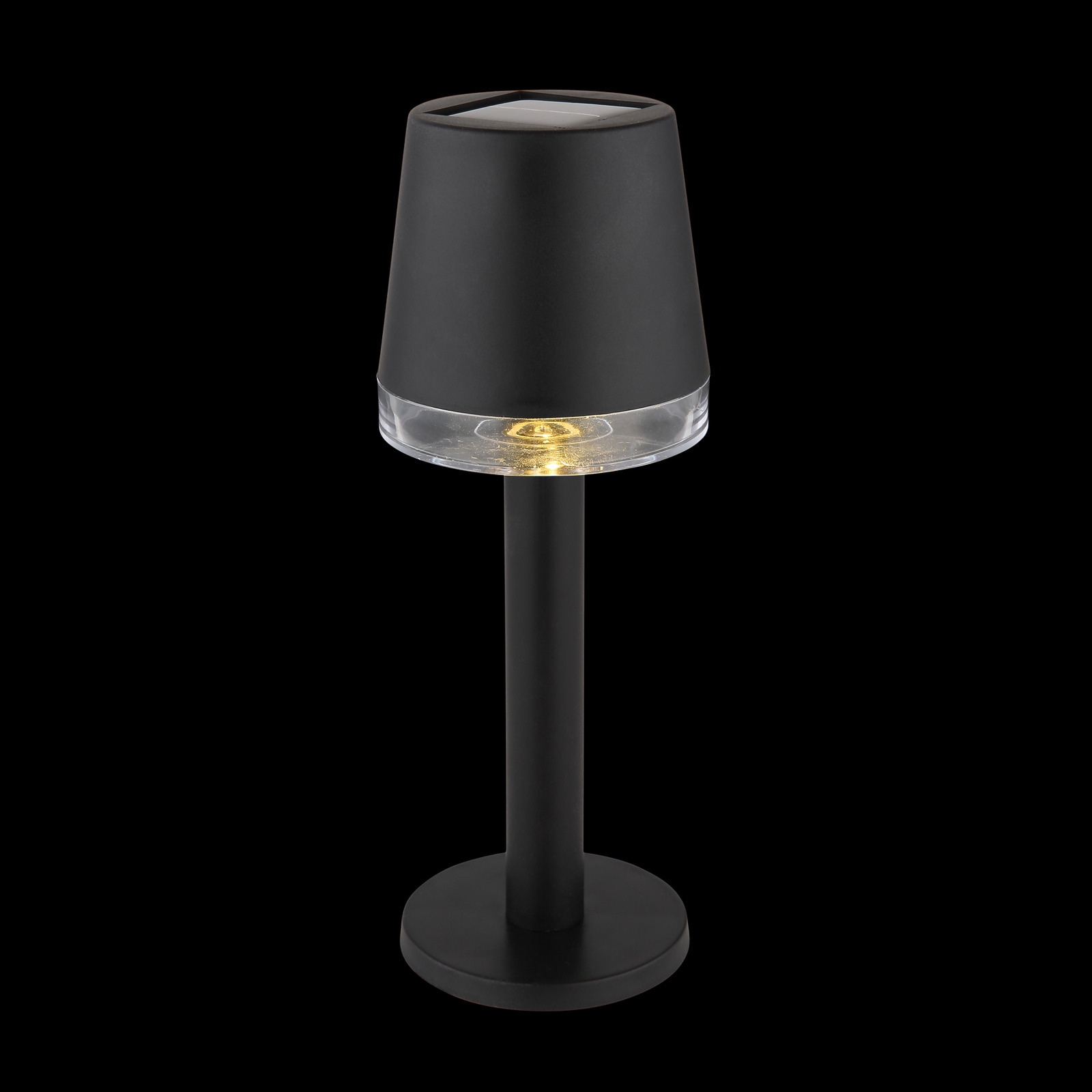 36632 solar table lamp, plastic, black