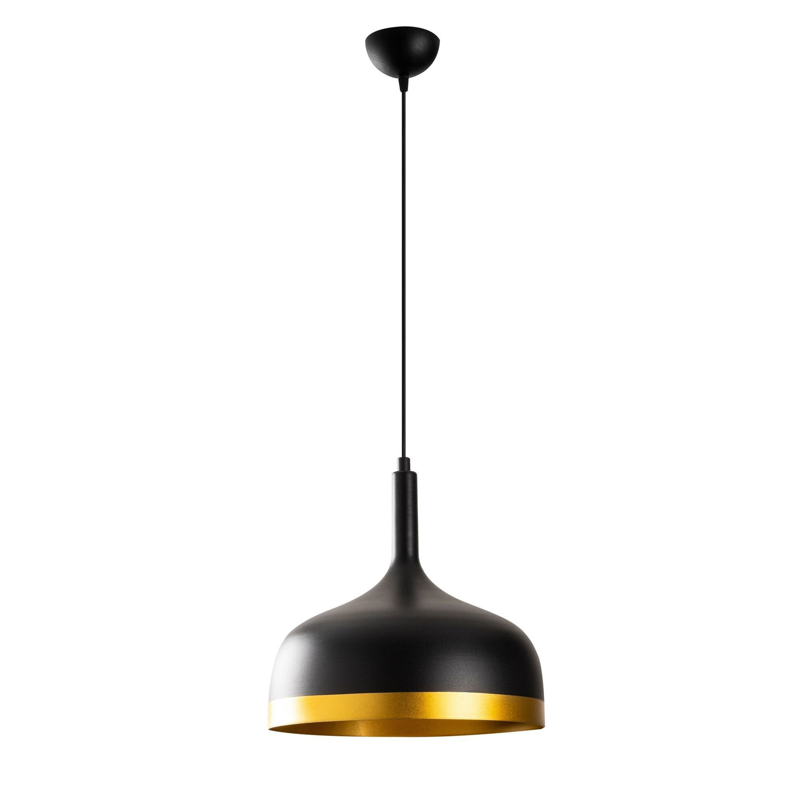 Viseća lampa Sivani MR-826, crna/zlatna, metal, Ø 30 cm