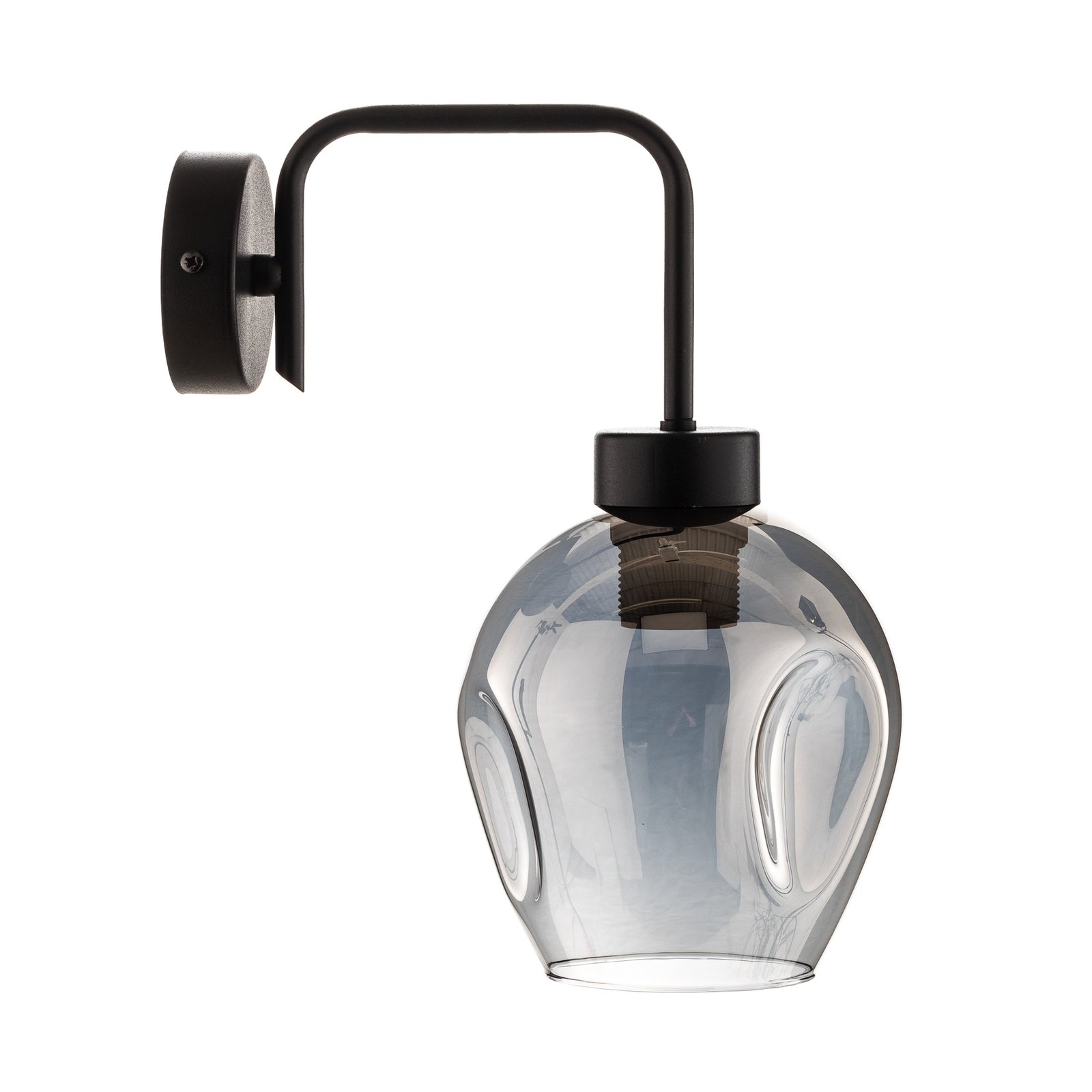 Wandlamp Lukka, 1-lamp, zwart/grafiet