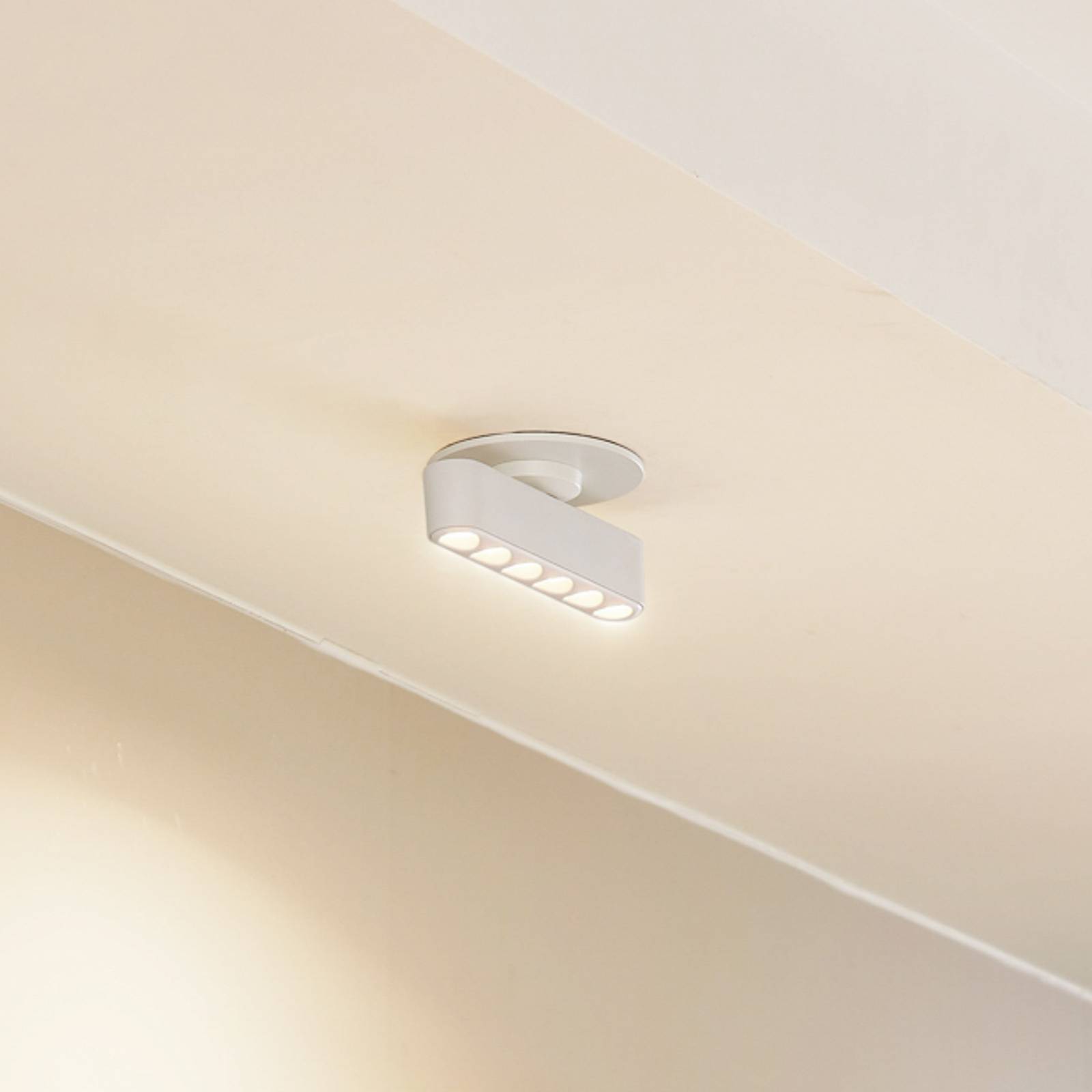 Lindby LED infälld taklampa Eldrin vit aluminium