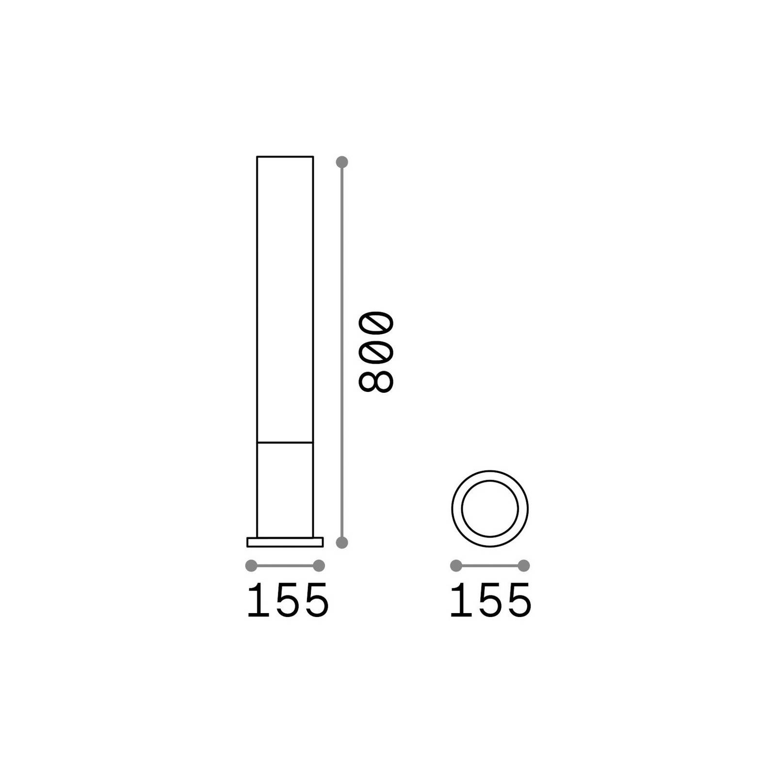 Ideal Lux Wegeleuchte Edo round, weiß, GX53 günstig online kaufen
