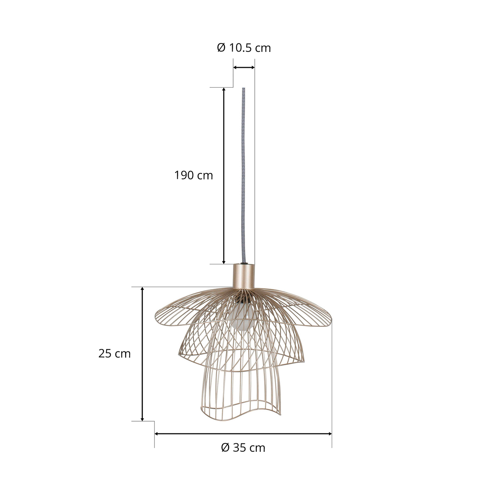 Forestier Papillon XS závěsné světlo 30 cm krémová