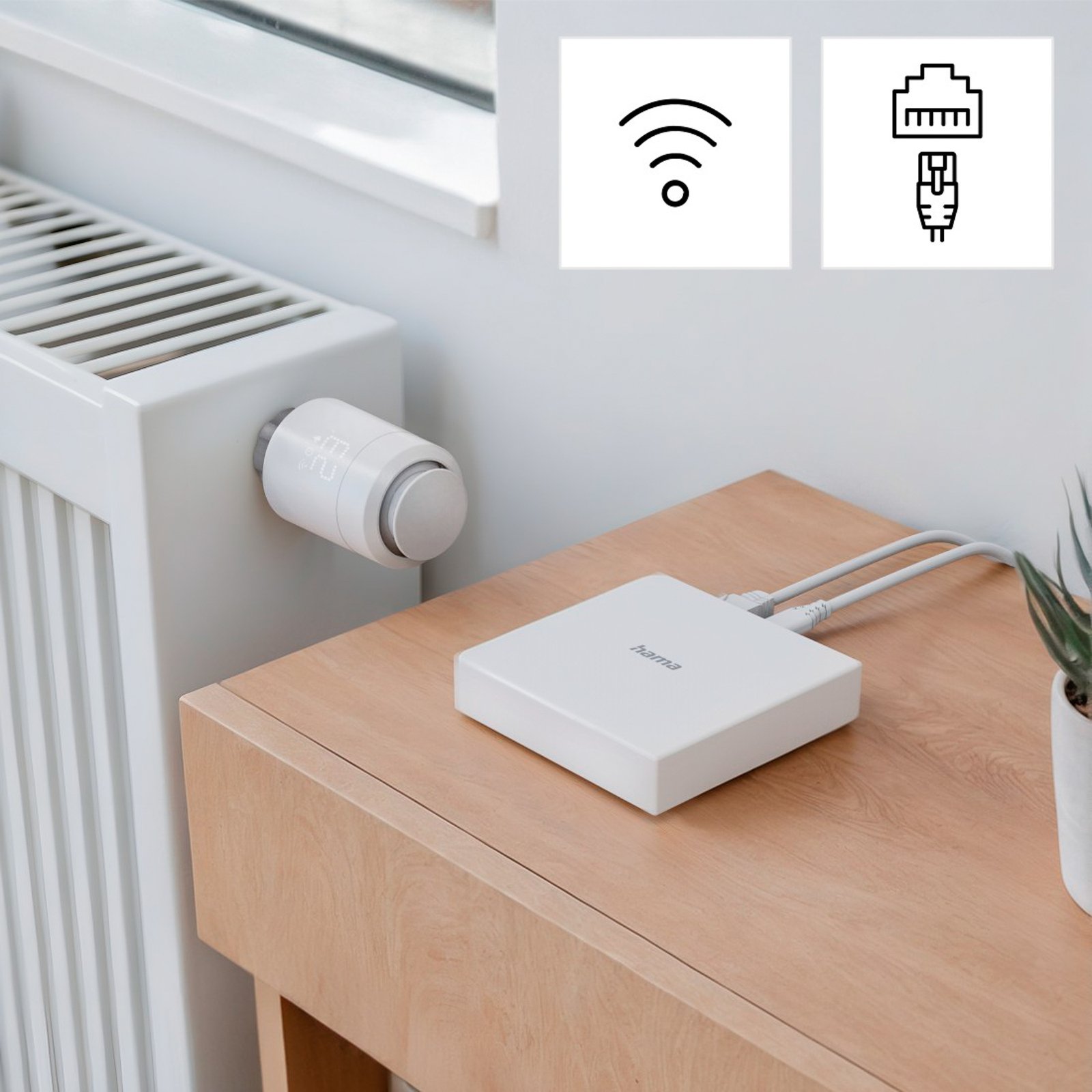 Hama Smart-Home centrale WLAN ZigBee Matter Thread blanc