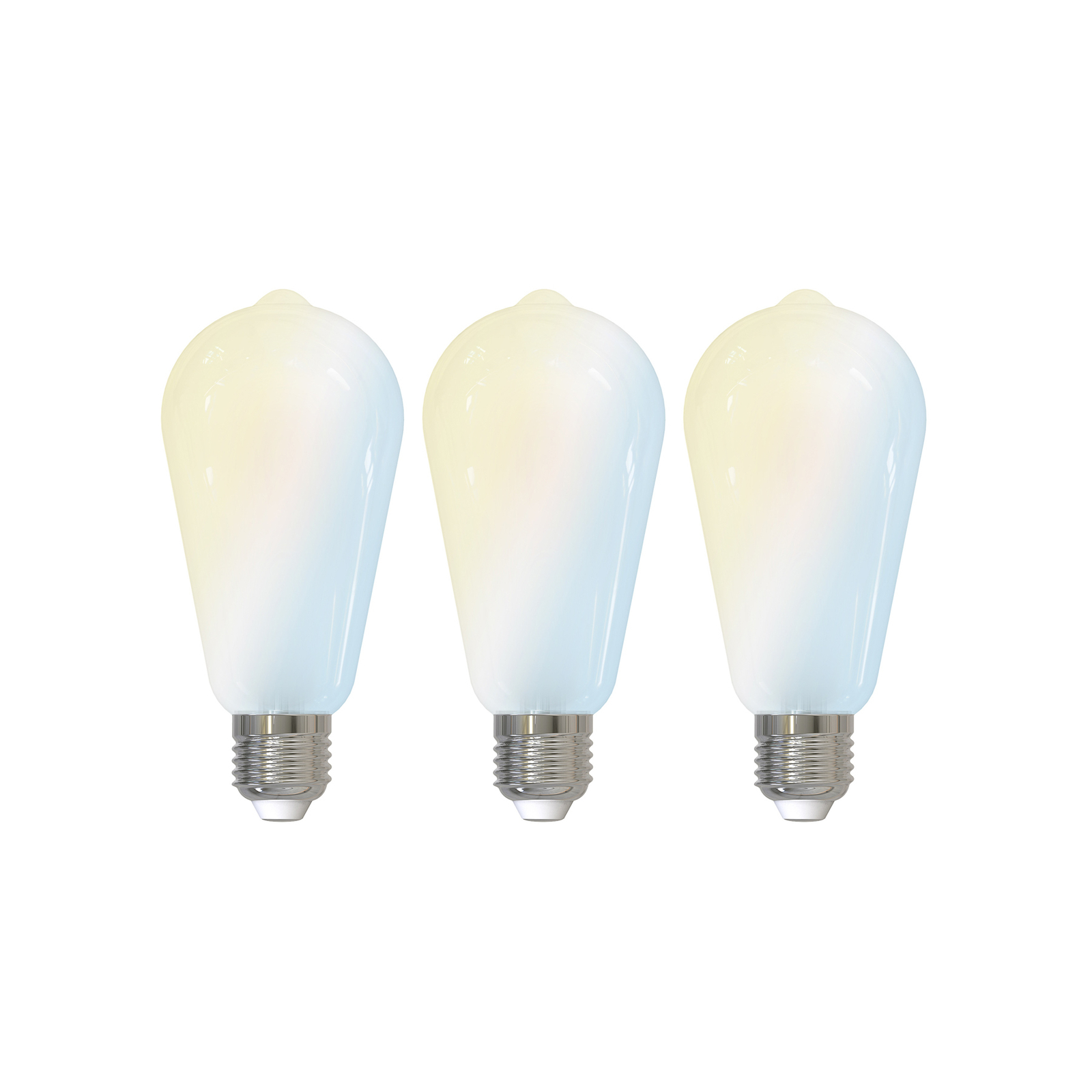 LUUMR Smart LED-pære, 3 stk, E27, ST64, 7W, mat, Tuya