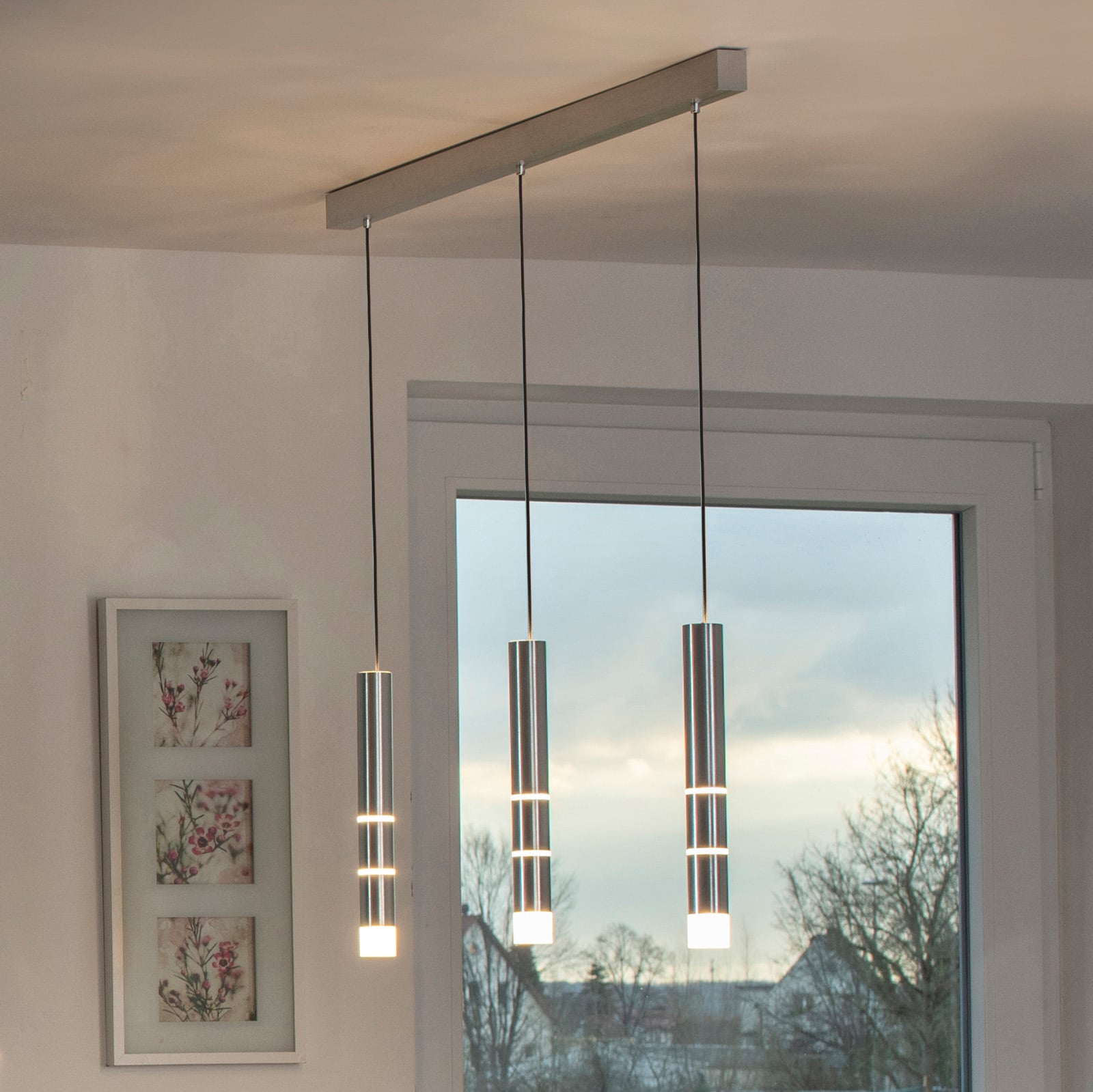 Vega LED-Hängeleuchte, drei Zylinder, alu - PURE Vega LED-Hängeleuchte, drei Zylinder, alu - PURE