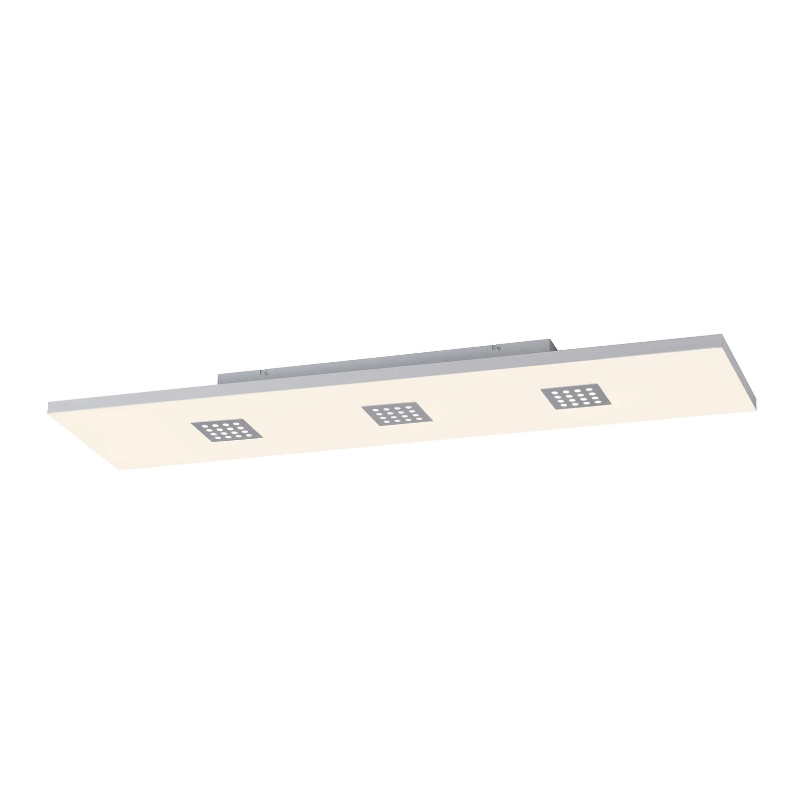 PURE Neo LED ceiling light, 120 cm, aluminium, CCT, remote control