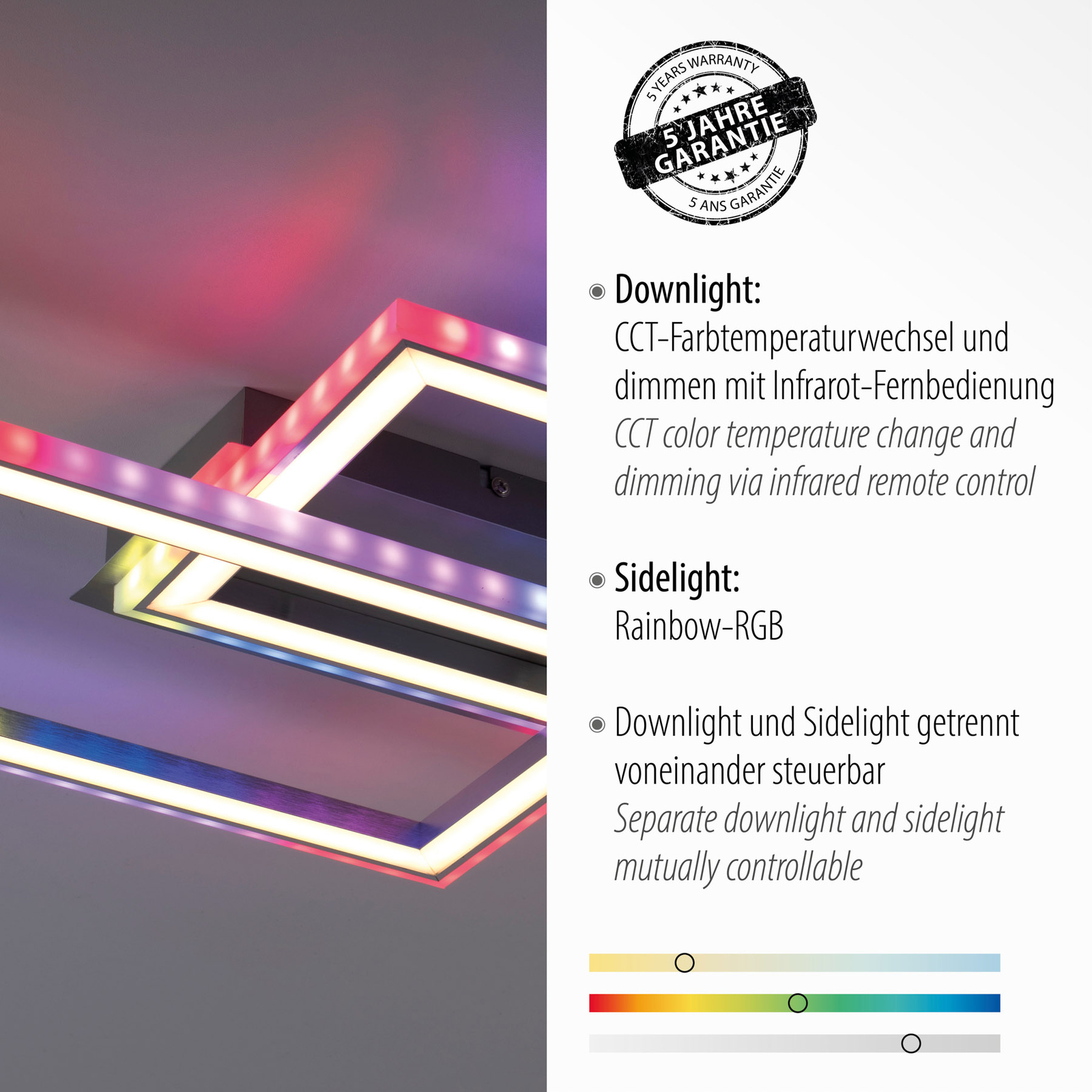 LED-Deckenleuchte Felix60, 121x29,5cm