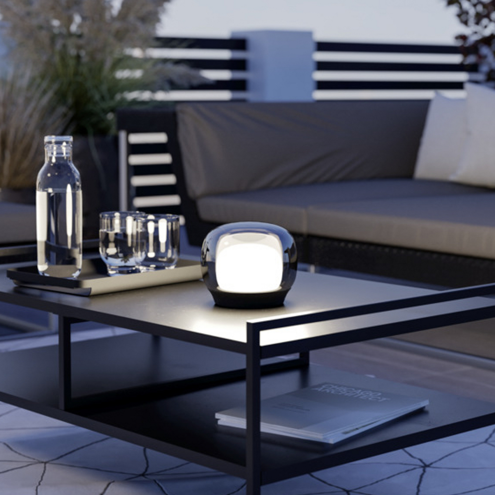 Lámpara de mesa LED recargable EGLO STROVE, marrón, altura 13 cm, IP44, Lámpara de mesa LED recargable EGLO STROVE, marrón, altura 13 cm, IP44,