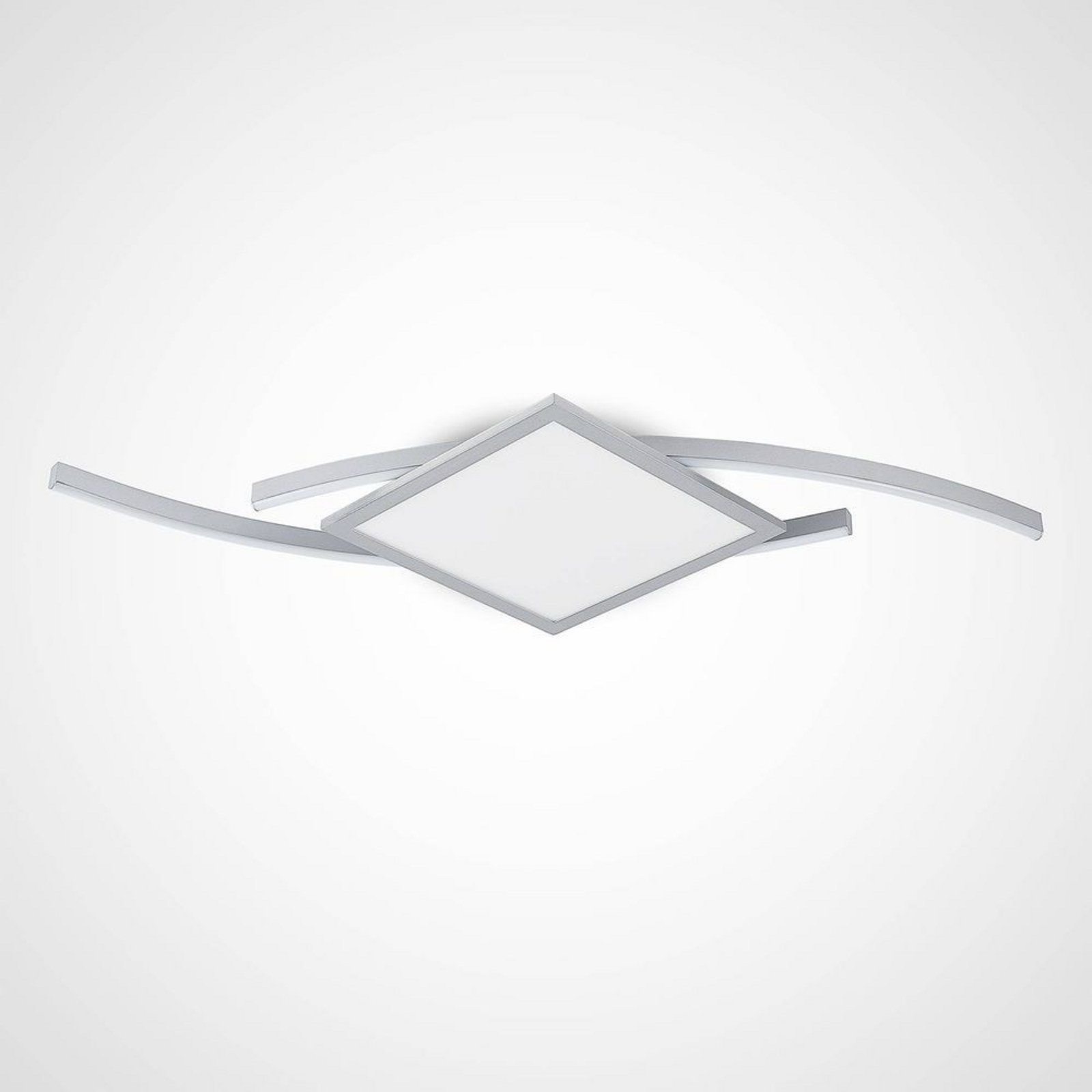 Tiaro LED Square Plafonieră 42,5 Silver - Lucande