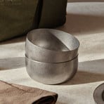 ferm LIVING Tumbled bowl, Ø 12,5 cm, magasság 6 cm, rozsdamentes acél