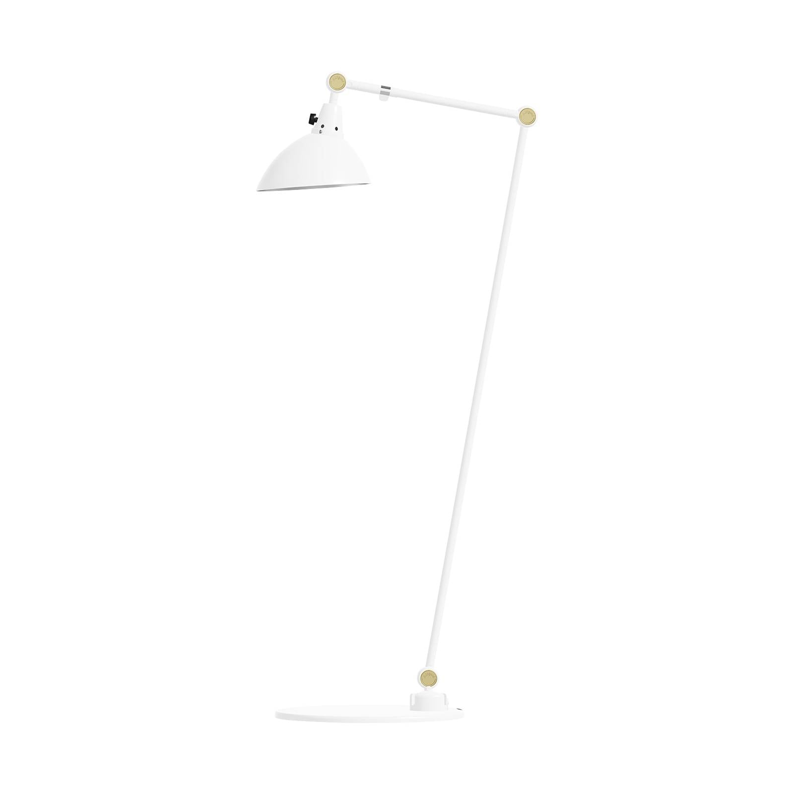 midgard modular TYP 556 floor lamp white 120 cm, for Living / Dining Room, aluminium, steel, fabric, E27, 60 W, H: 120 cm