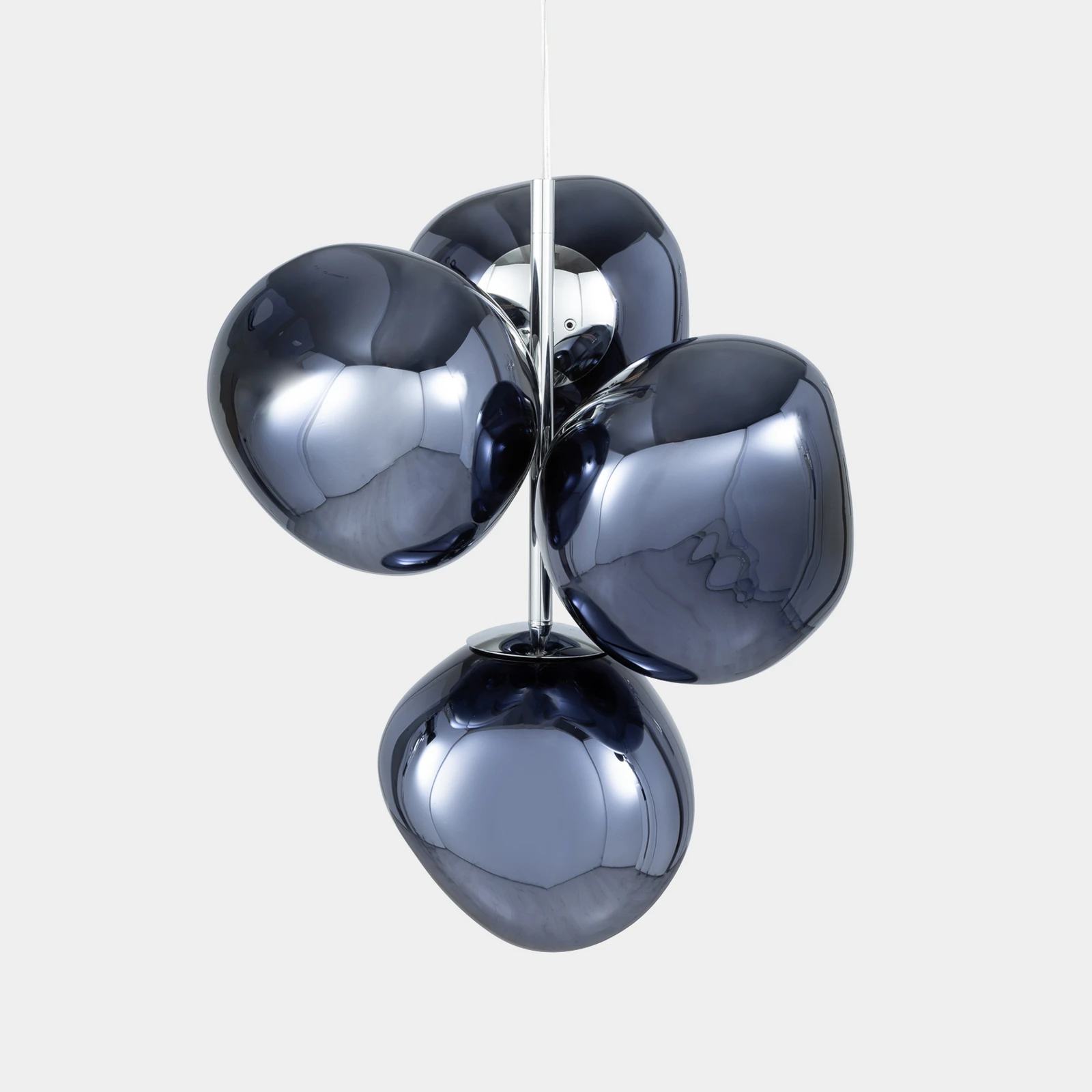 Tom Dixon LED κρεμαστό φωτιστικό Melt Chandelier Mini, καπνιστό γκρι