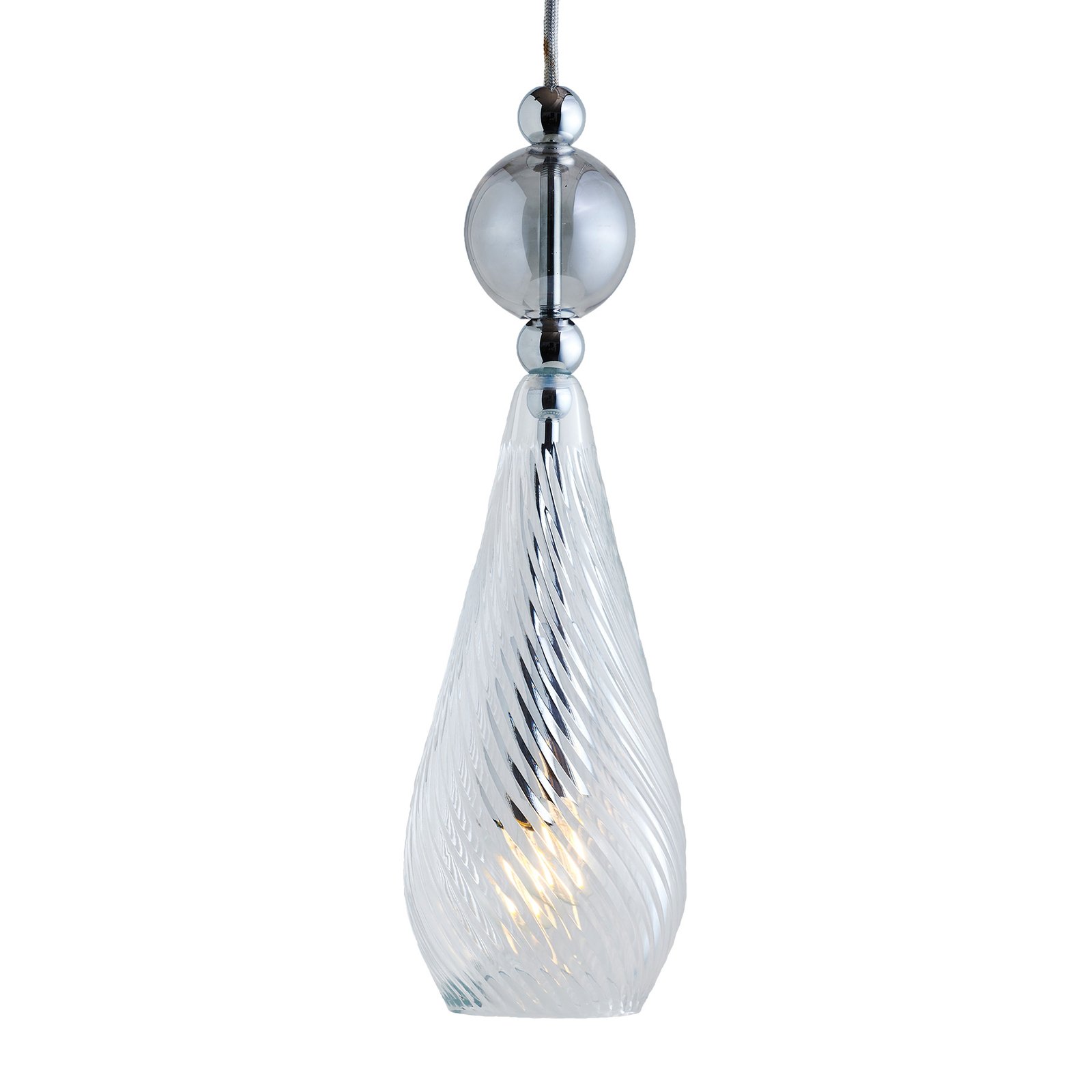 EBB & FLOW Smykke silber ball crystal drop swirl