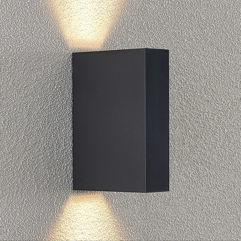 Lindby Ugar LED-Außenwandleuchte, 4,8 cm up/down