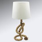 Lampa z liny Lieke z białym kloszem