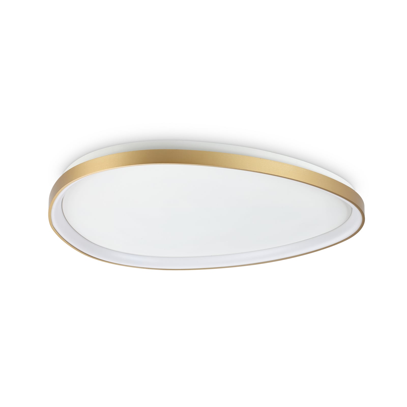 Candeeiro de teto LED IDEAL LUX Gemini em latão, 81 cm, 2700 K, com interruptor