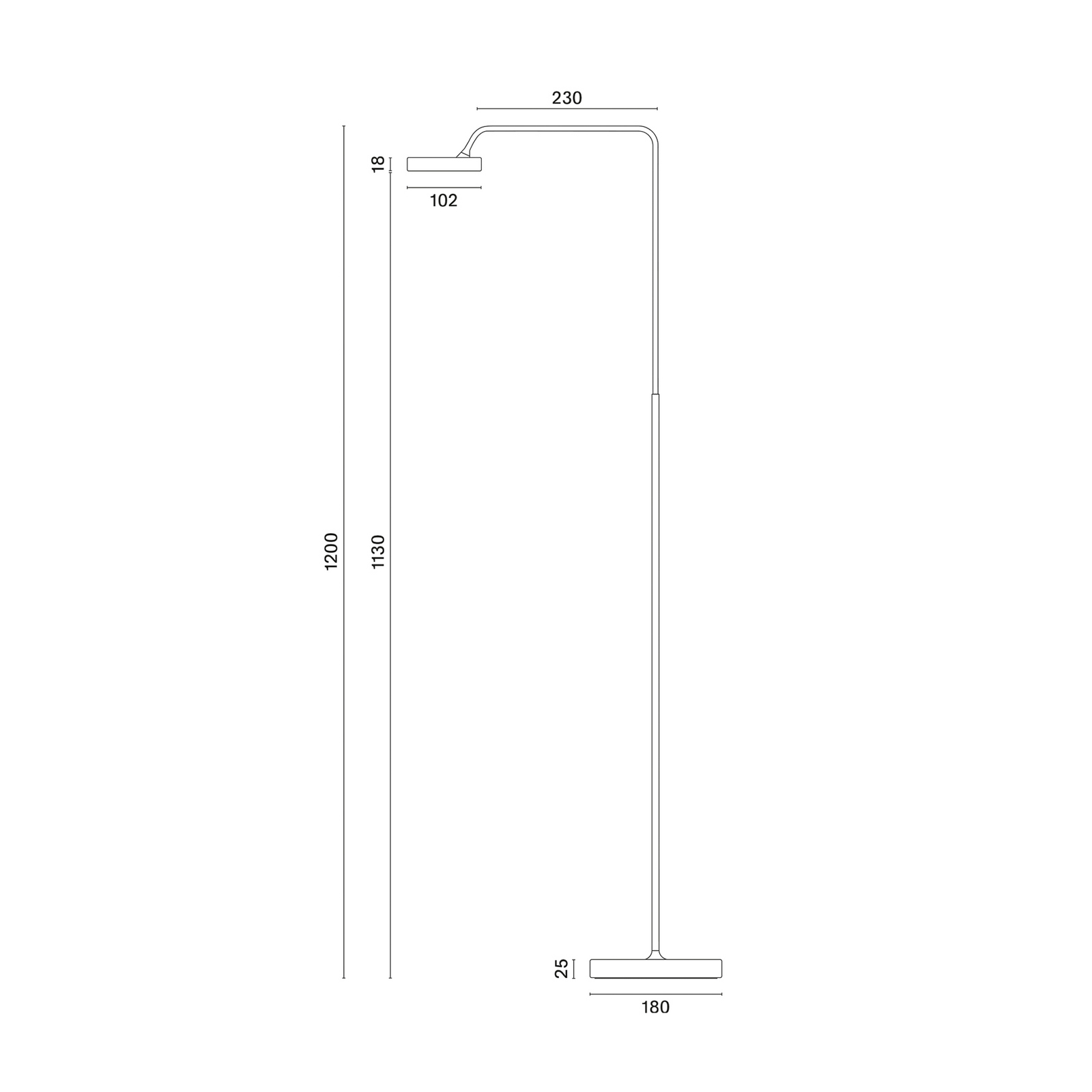Lampa stojąca LED Nivo, czarna, wysokość 120 cm, ściemniacz 50° – Sigor