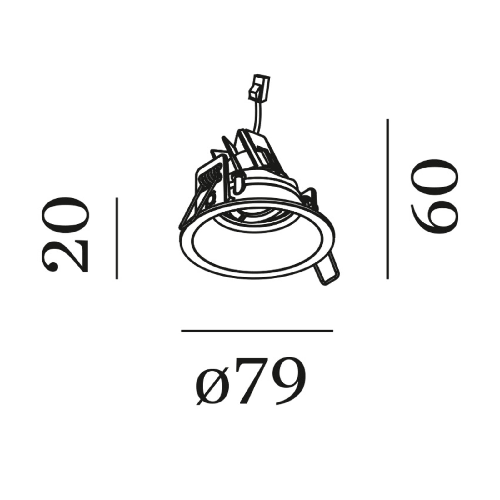 WEVER & DUCRÉ Deep Adjust Petit encastrement 927 blanc