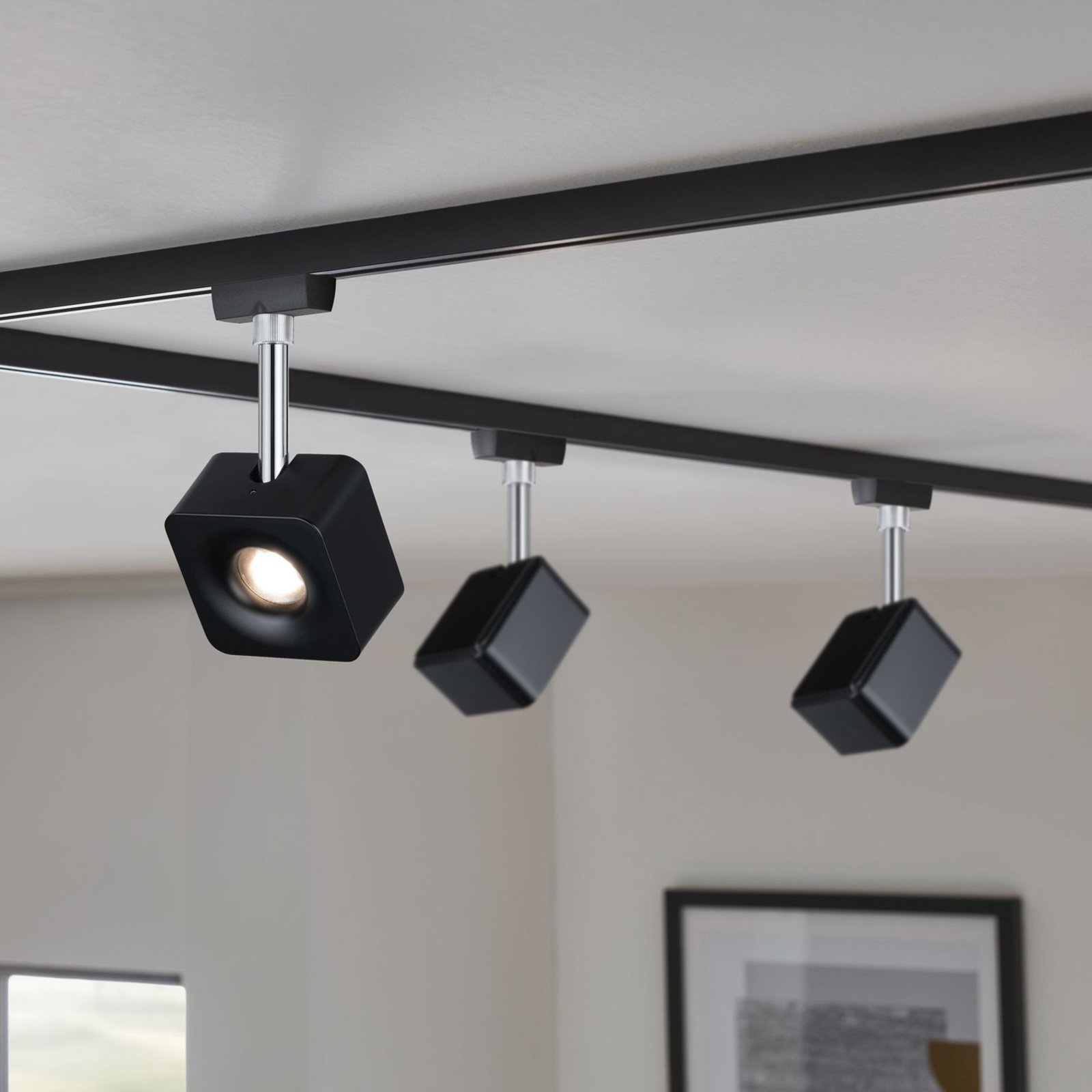 Paulmann URail LED-Spot Cube schwarz dimmbar