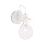Ideal Lux wall light Radio, white, metal, E27