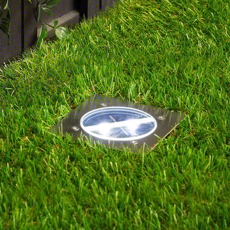 LED-grondspot op zonne-energie Lugo IP44 hoekig
