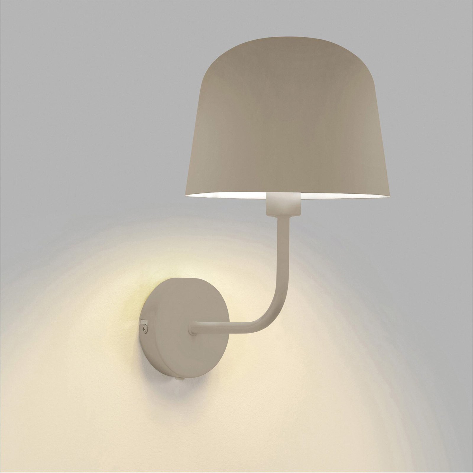 Forlight vegglampe Fres, beige, stål, bredde 18,5 cm