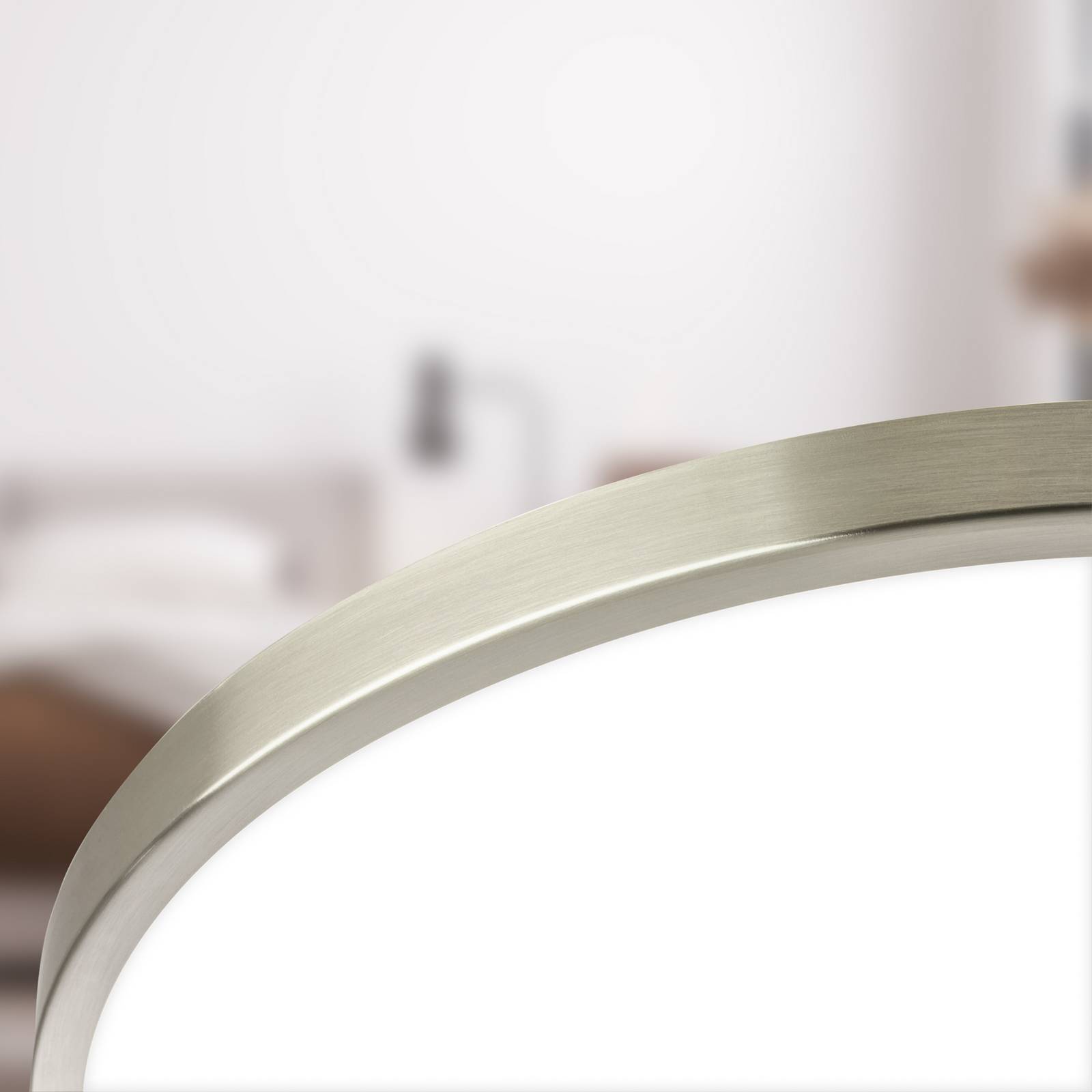 Lampa sufitowa LED Kaida nikiel matowy, Ø 30 cm, klasa efektywności