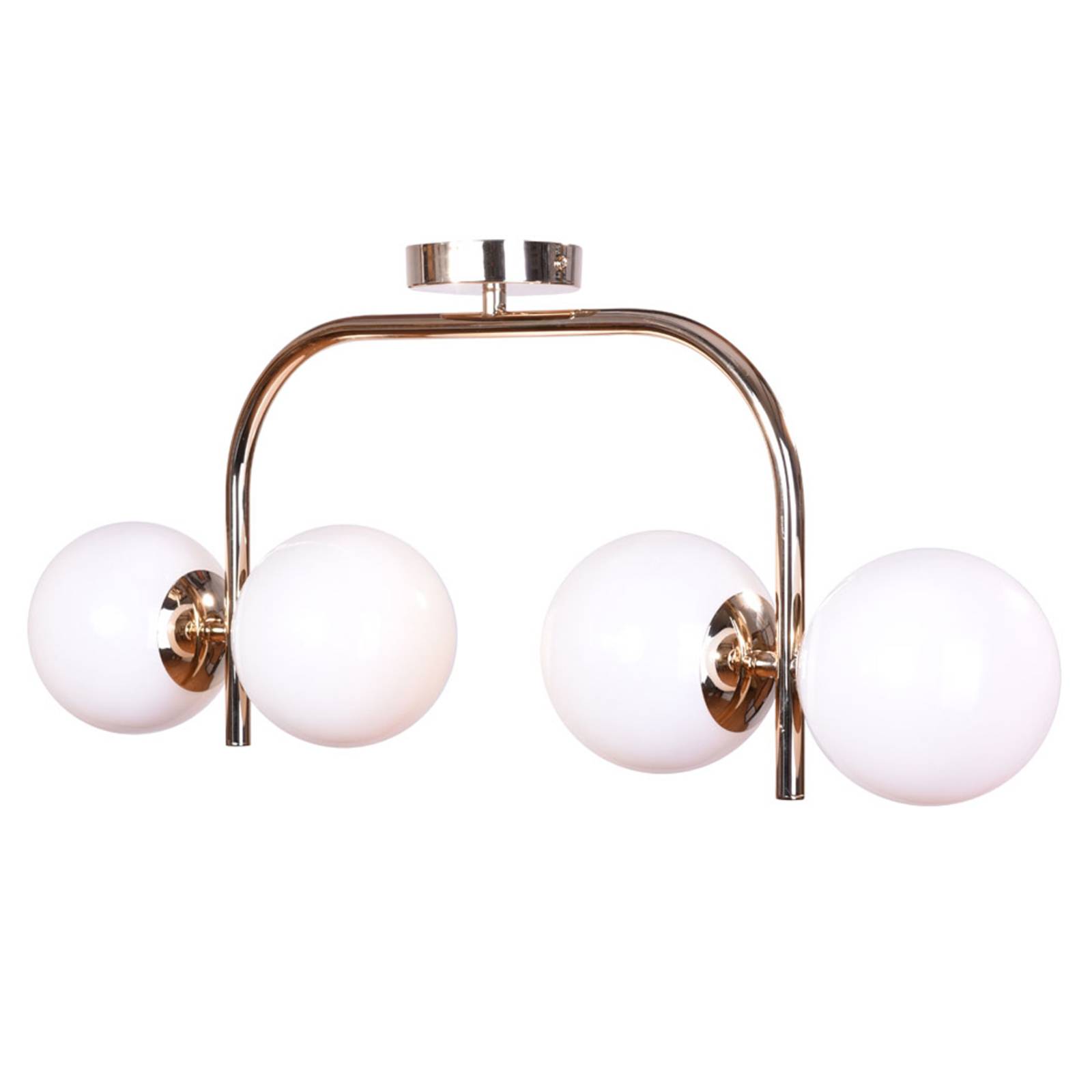 Taklampa Selva, linjär, 4 lampor, guld