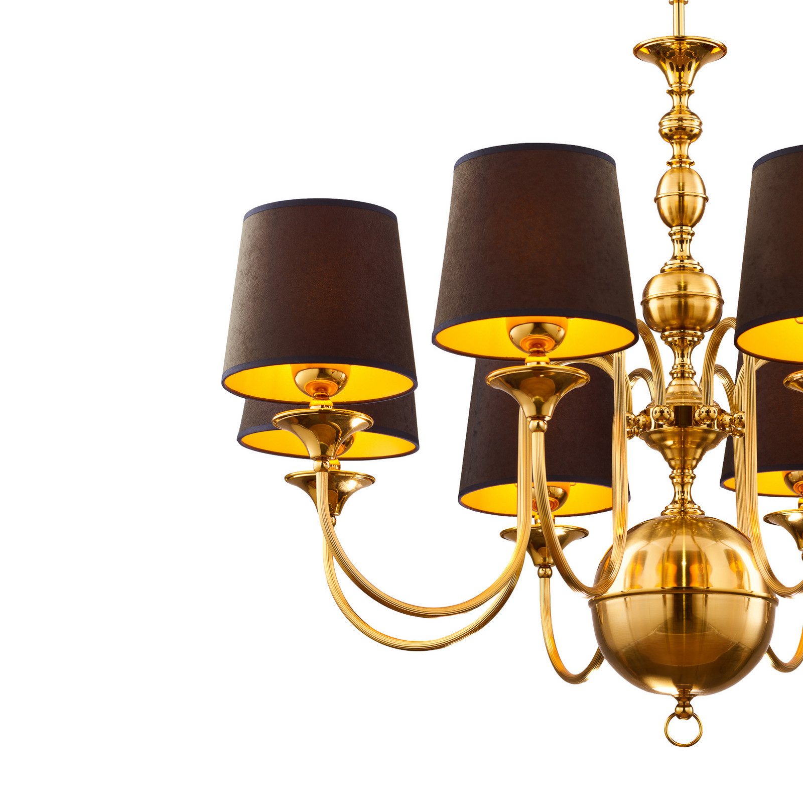 Jupiter Candelabru Baranio culoare alamă/negru Ø 100 cm 8 becuri - Camera de zi / sufragerie - Antichitate - alamă negru - Metal